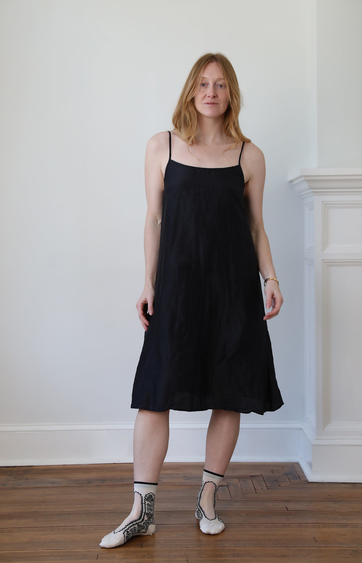 Black Silk Slip Dress