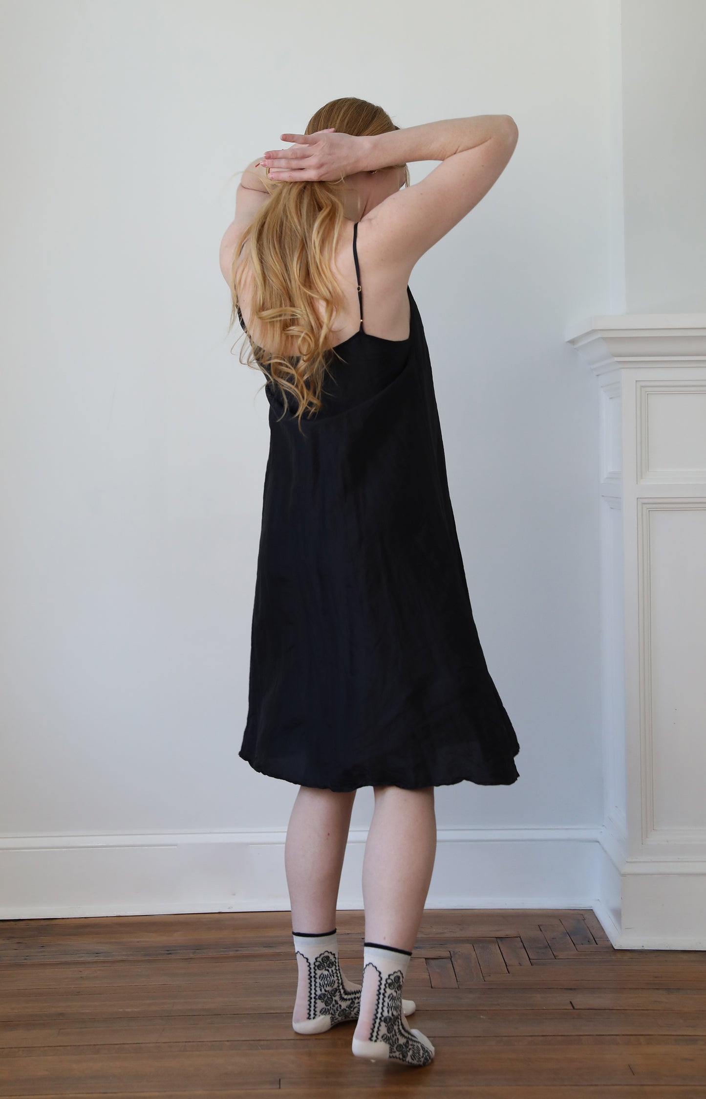 Black Silk Slip Dress