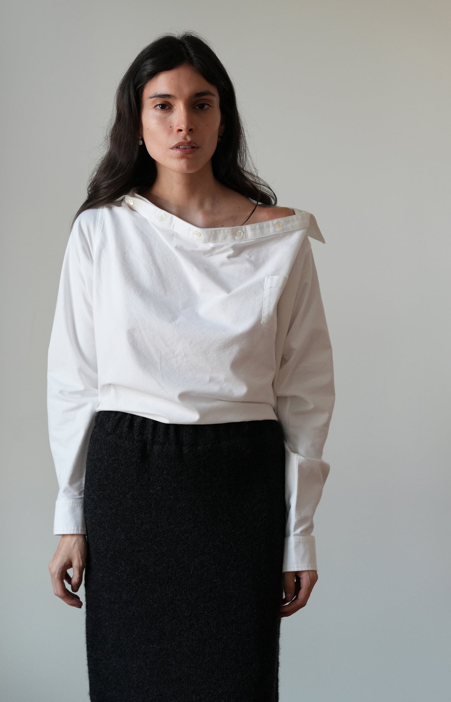 White Cotton Button Shirt