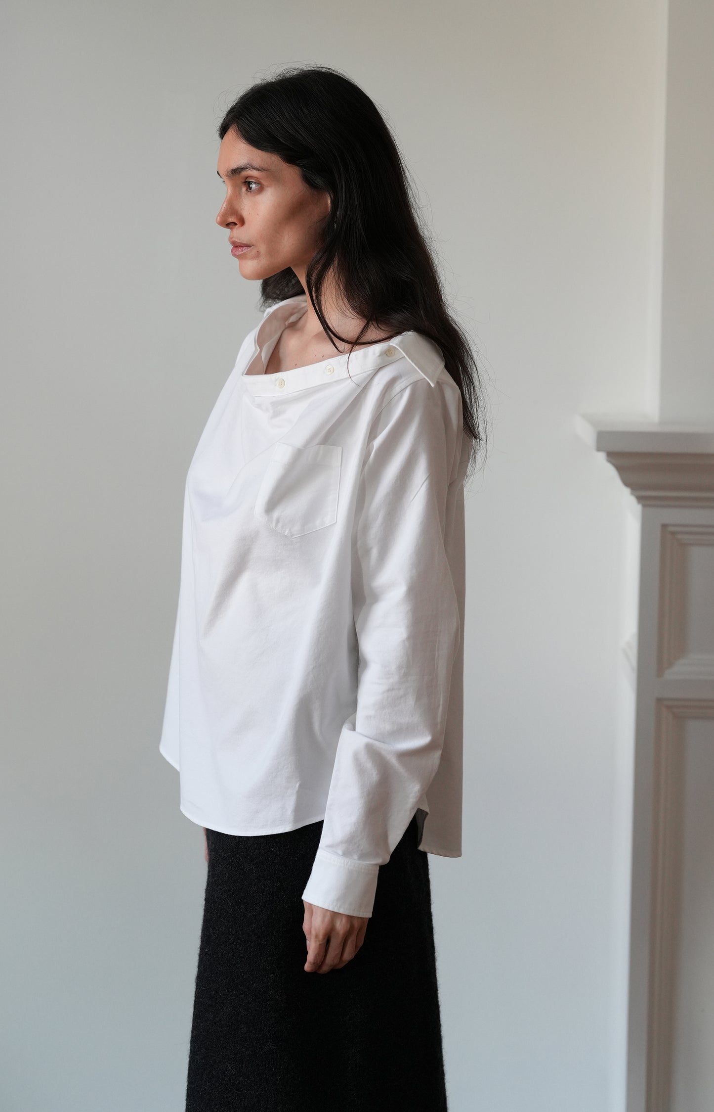 White Cotton Button Shirt