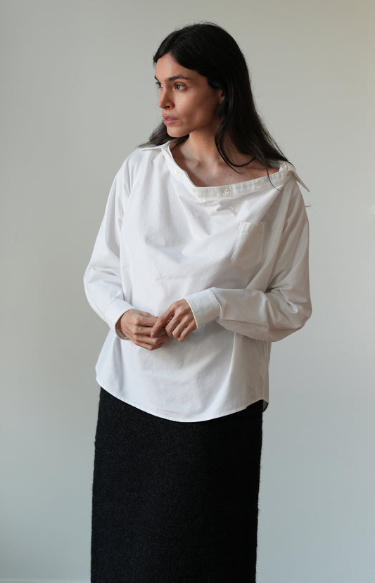 White Cotton Button Shirt