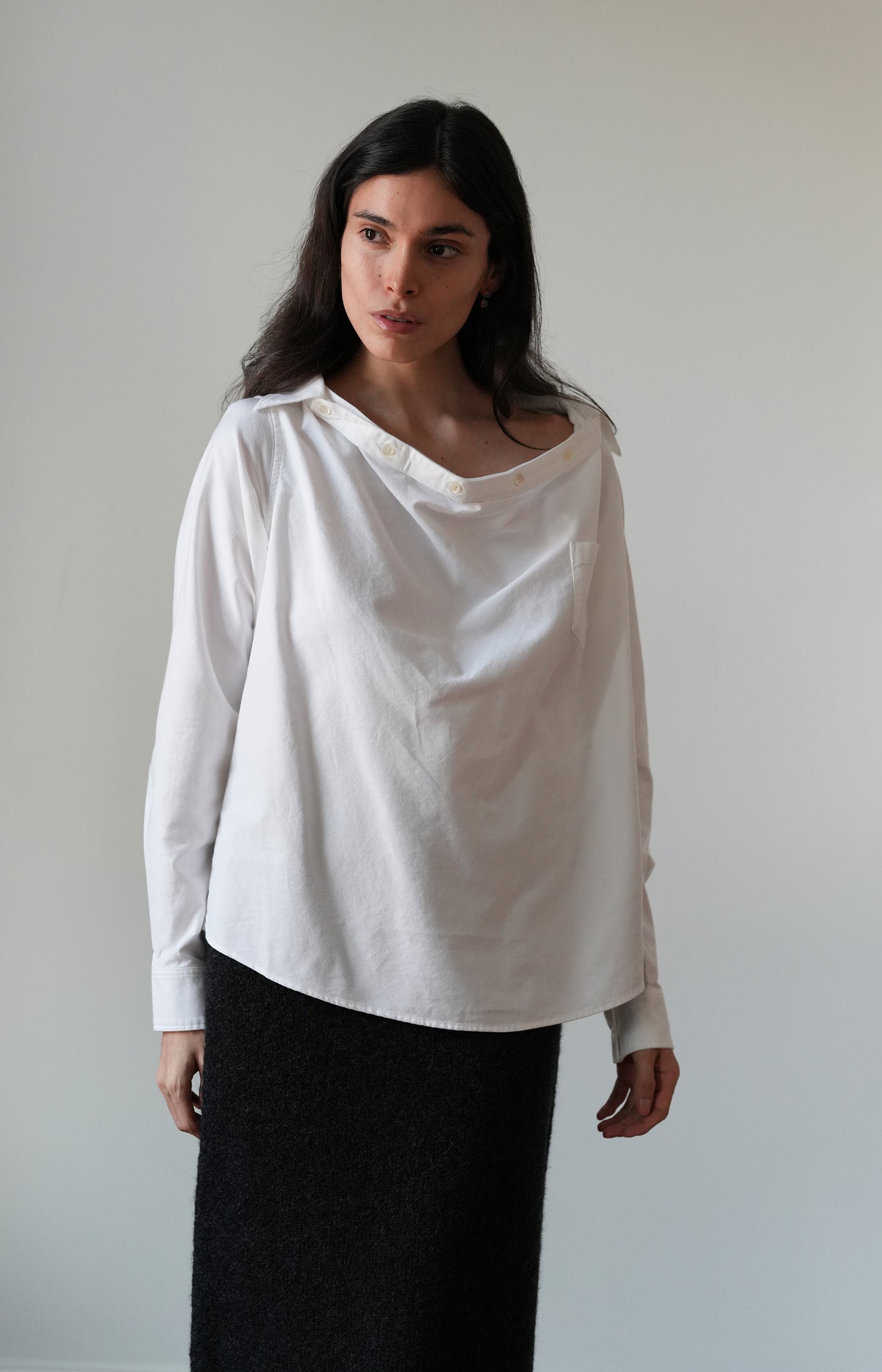 White Cotton Button Shirt