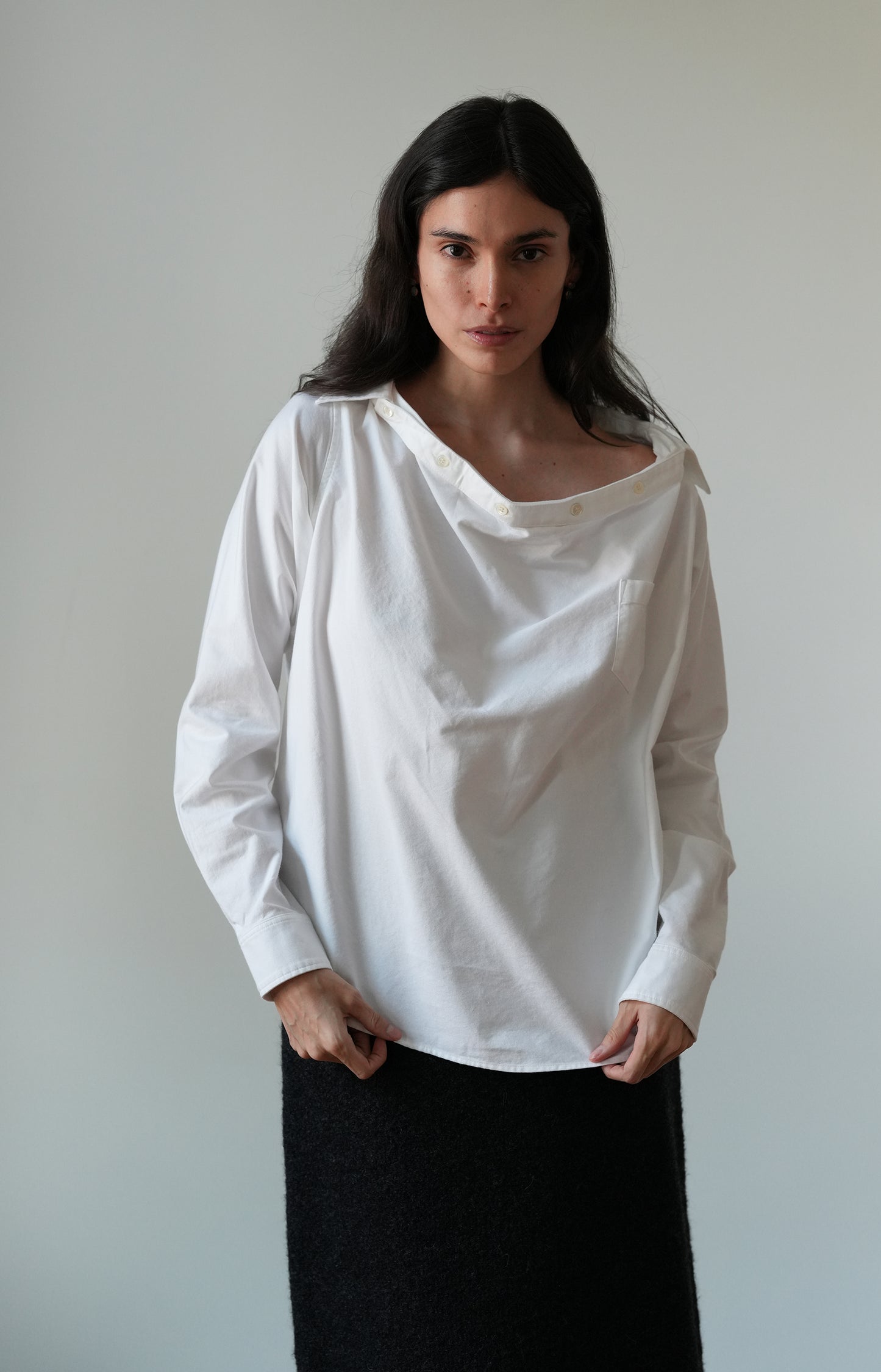White Cotton Button Shirt