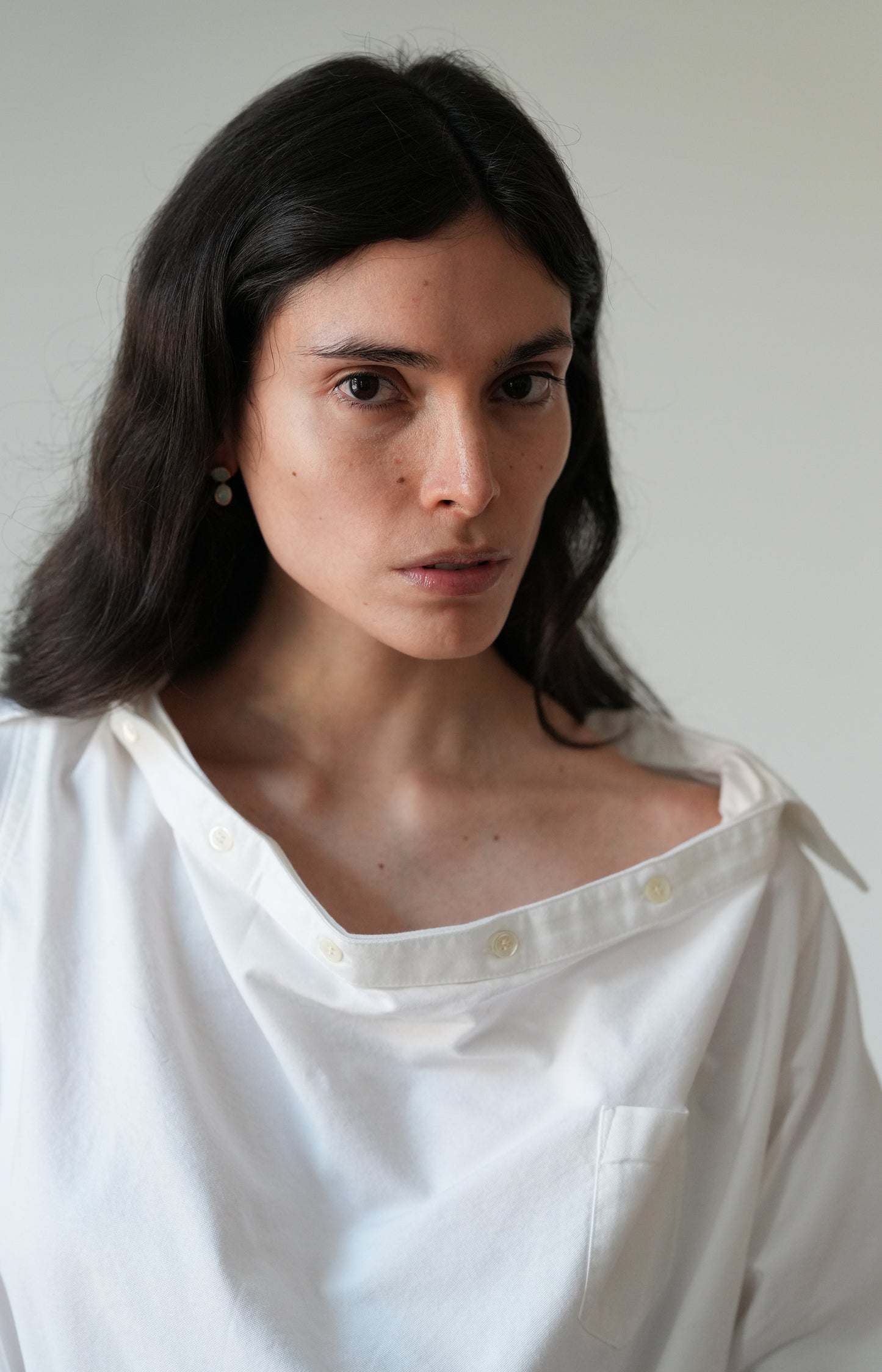 White Cotton Button Shirt