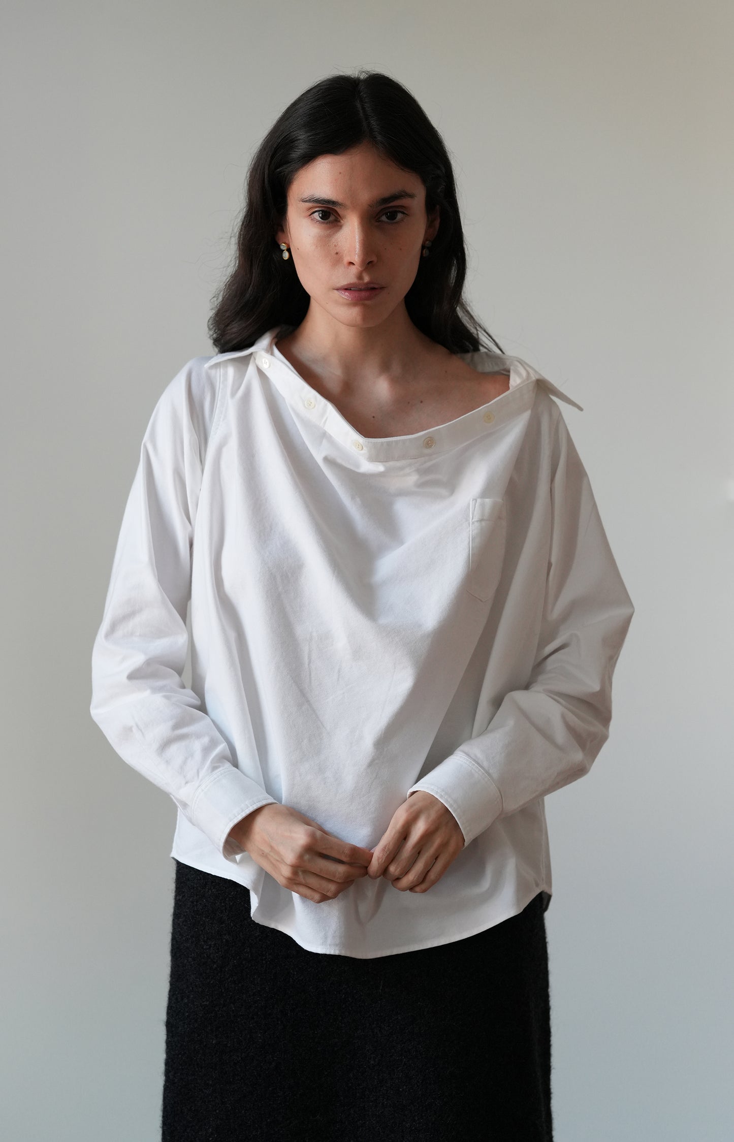 White Cotton Button Shirt