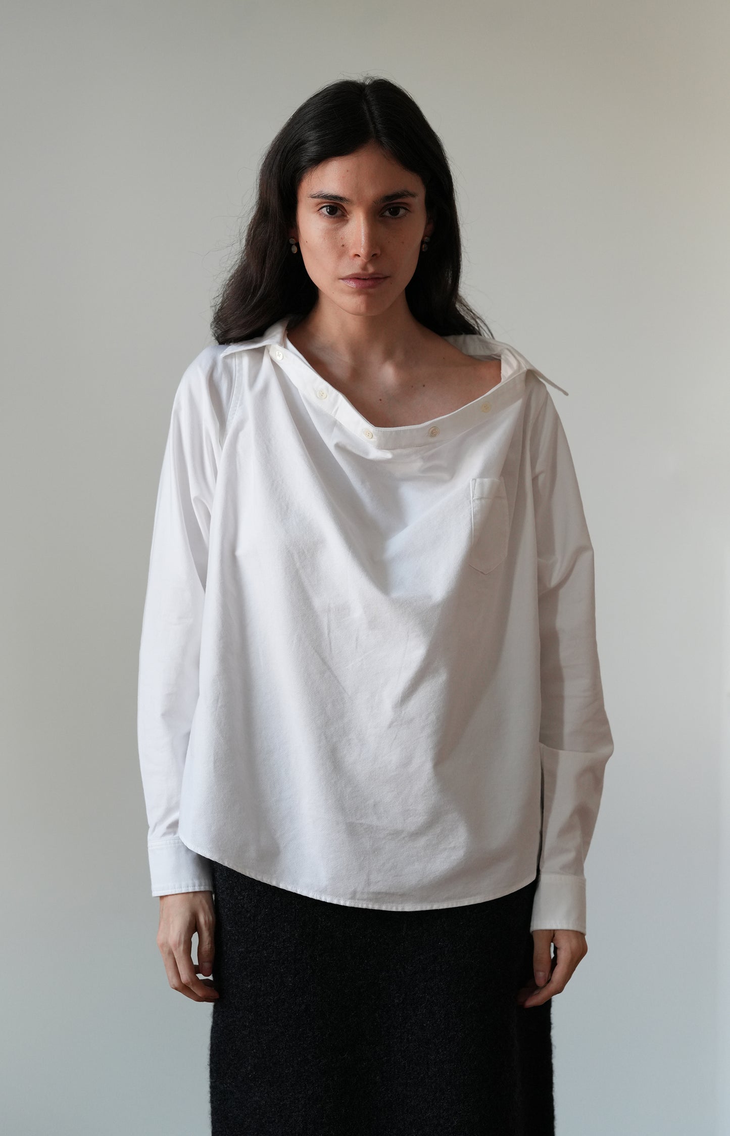 White Cotton Button Shirt