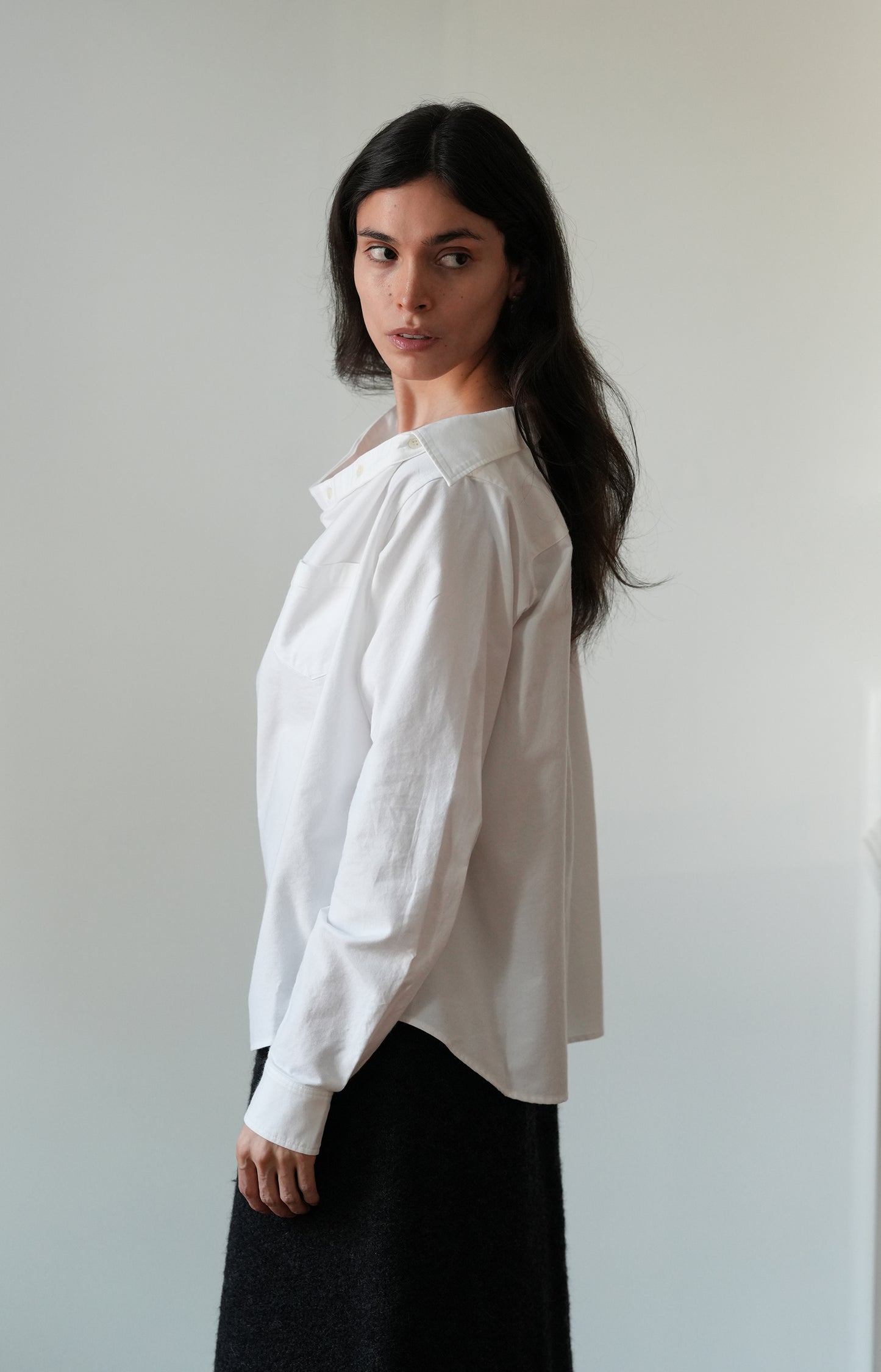 White Cotton Button Shirt