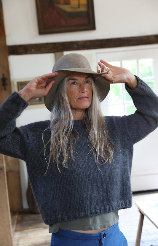 Raw Wide Brim Hat