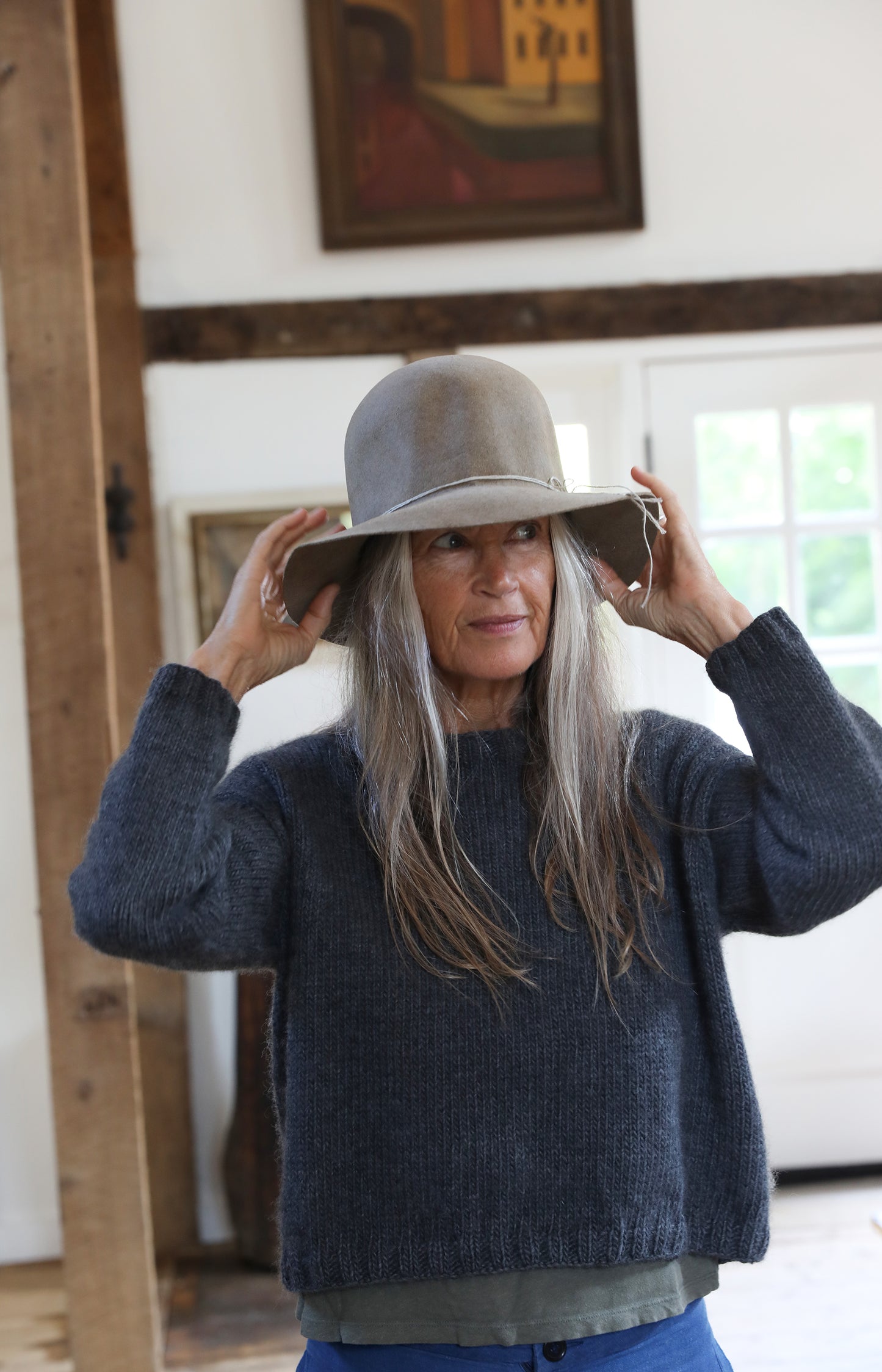 Raw Wide Brim Hat
