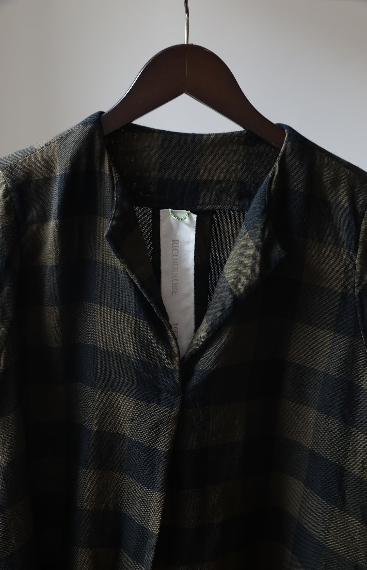 Fine Check Wool CDT Top