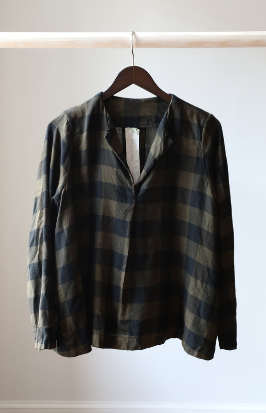 Fine Check Wool CDT Top