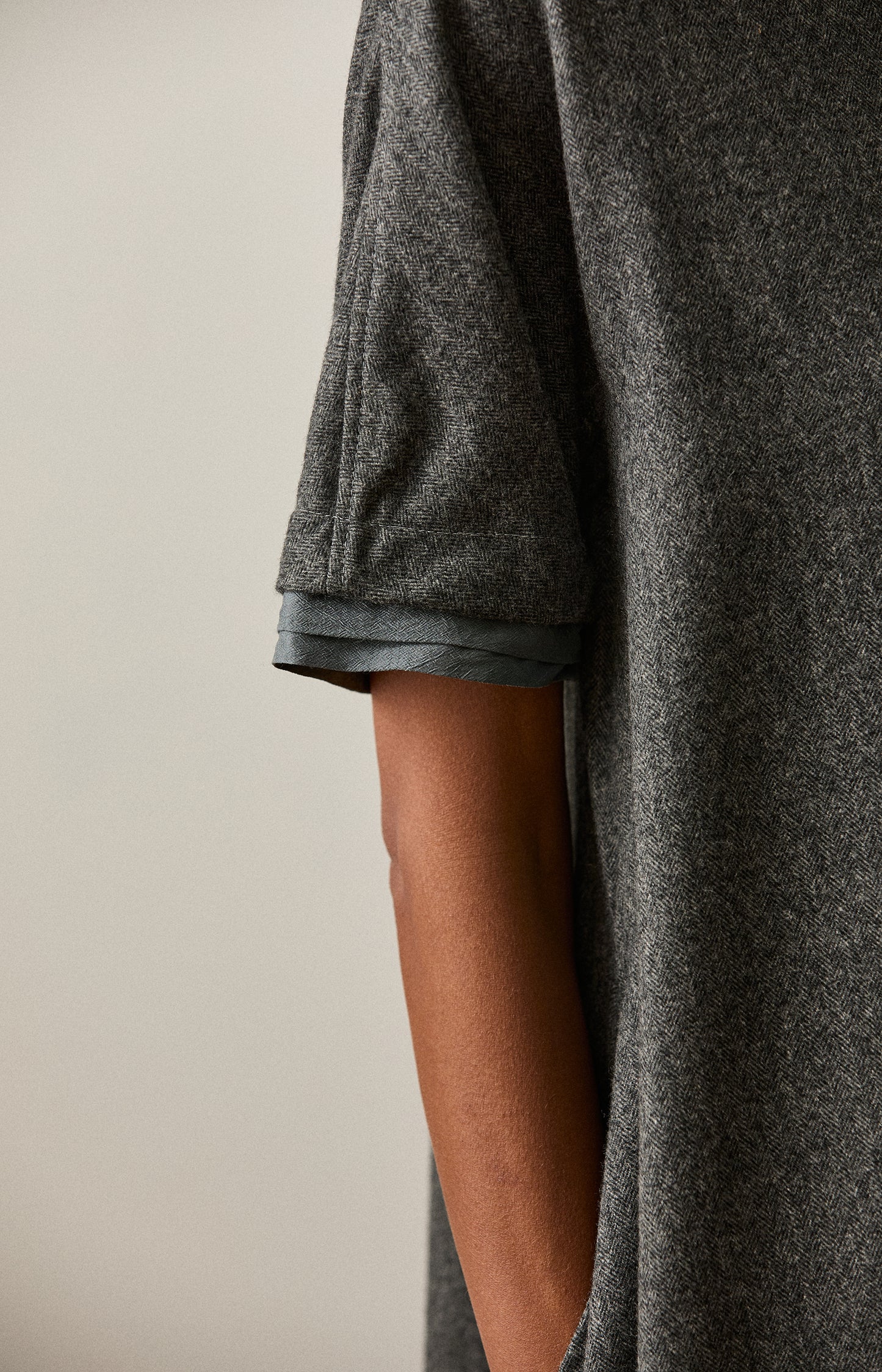 Grey Wool Flannel Loddy Dress