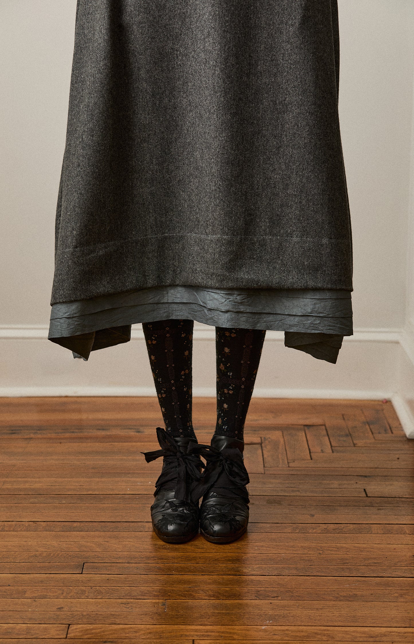 Grey Wool Flannel Loddy Dress