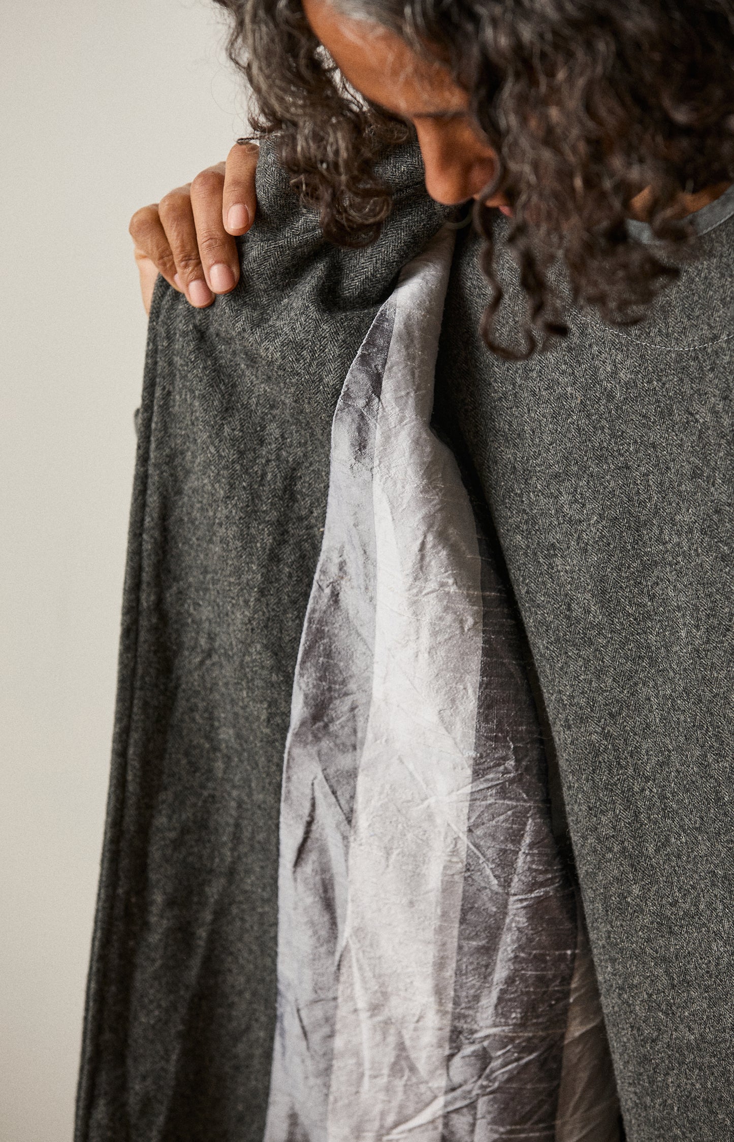 Grey Wool Flannel Work Jacket