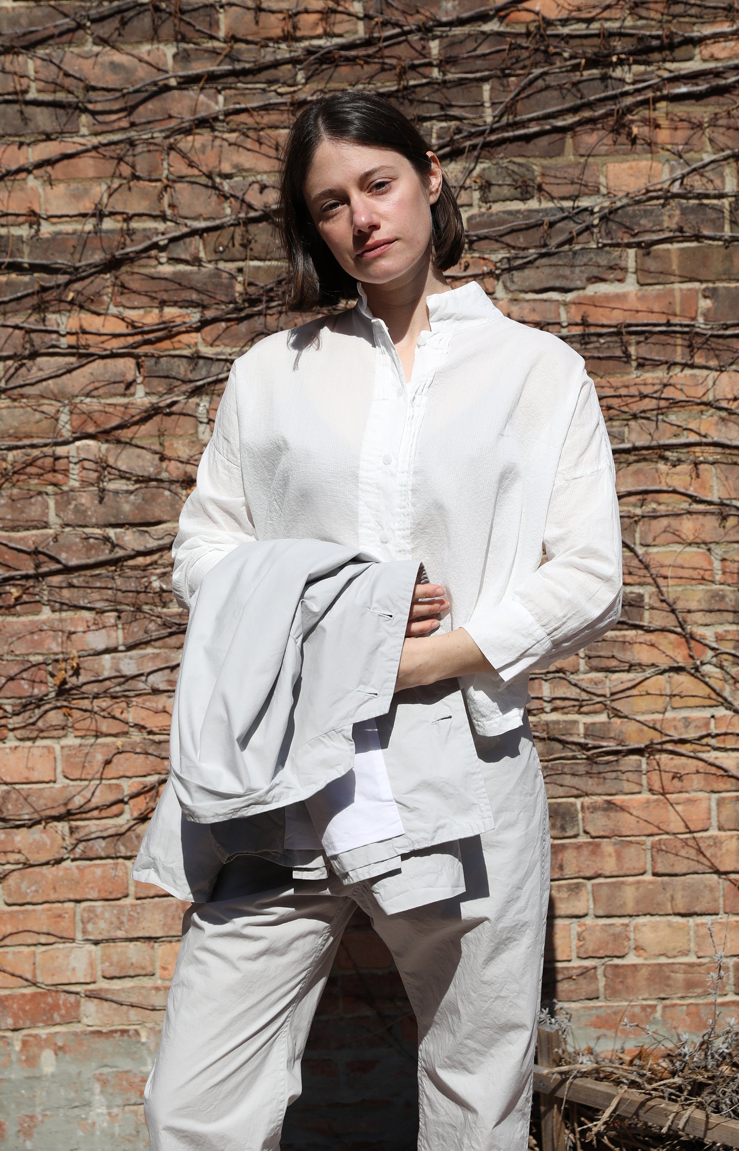 White Cotton Square Top