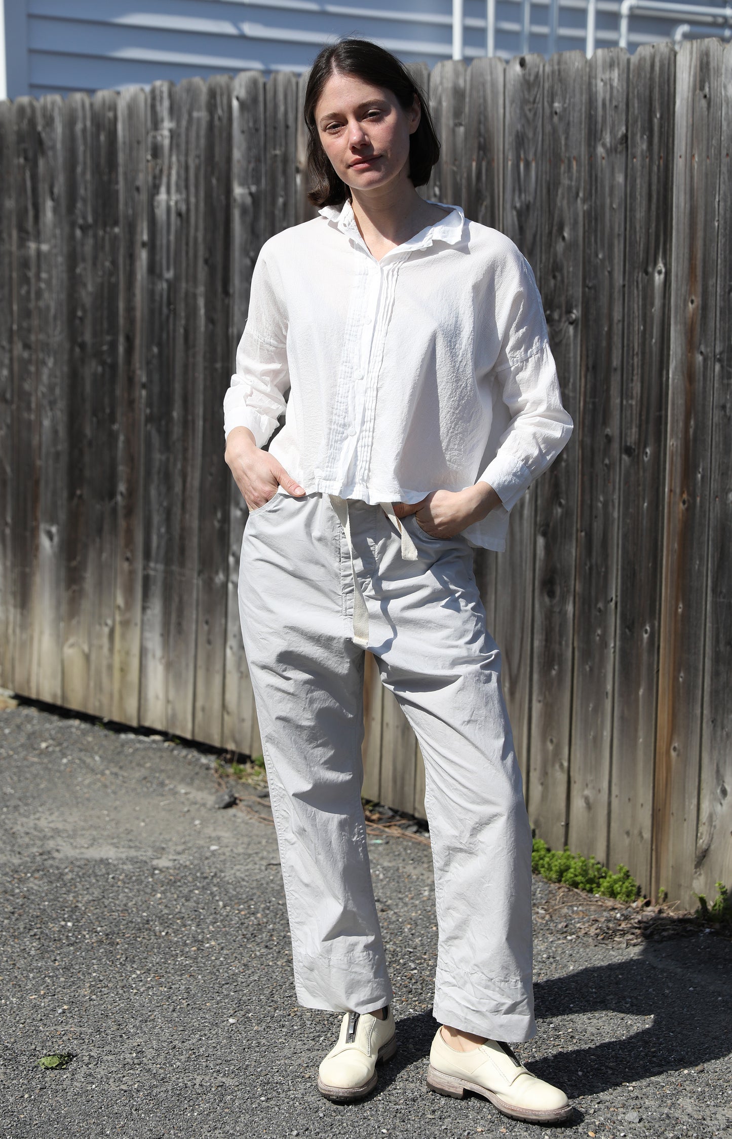 White Cotton Square Top