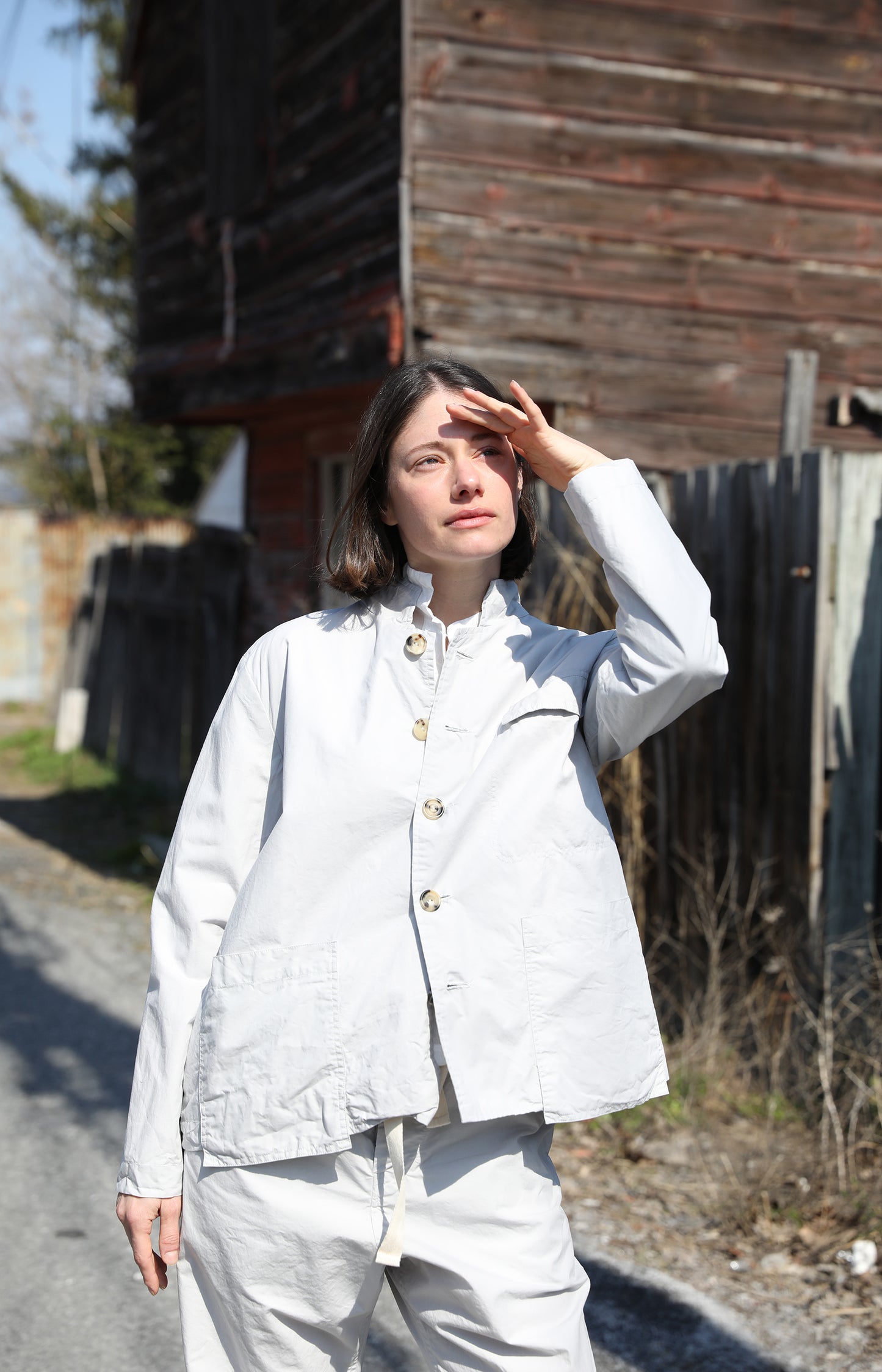 Limestone Cotton Work Jacket