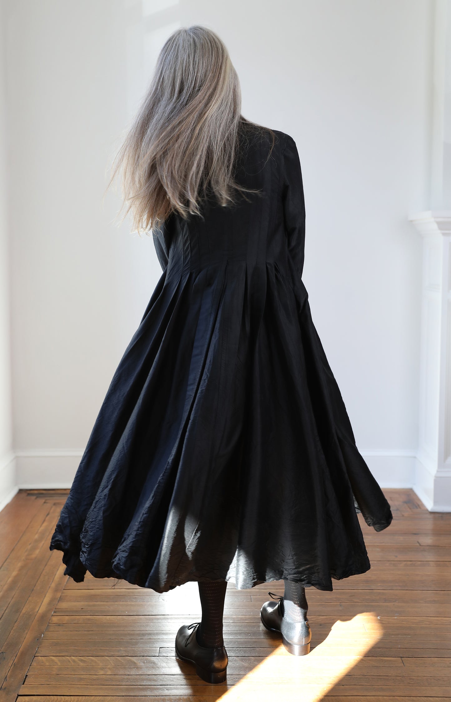 Black Silk Elena Dress