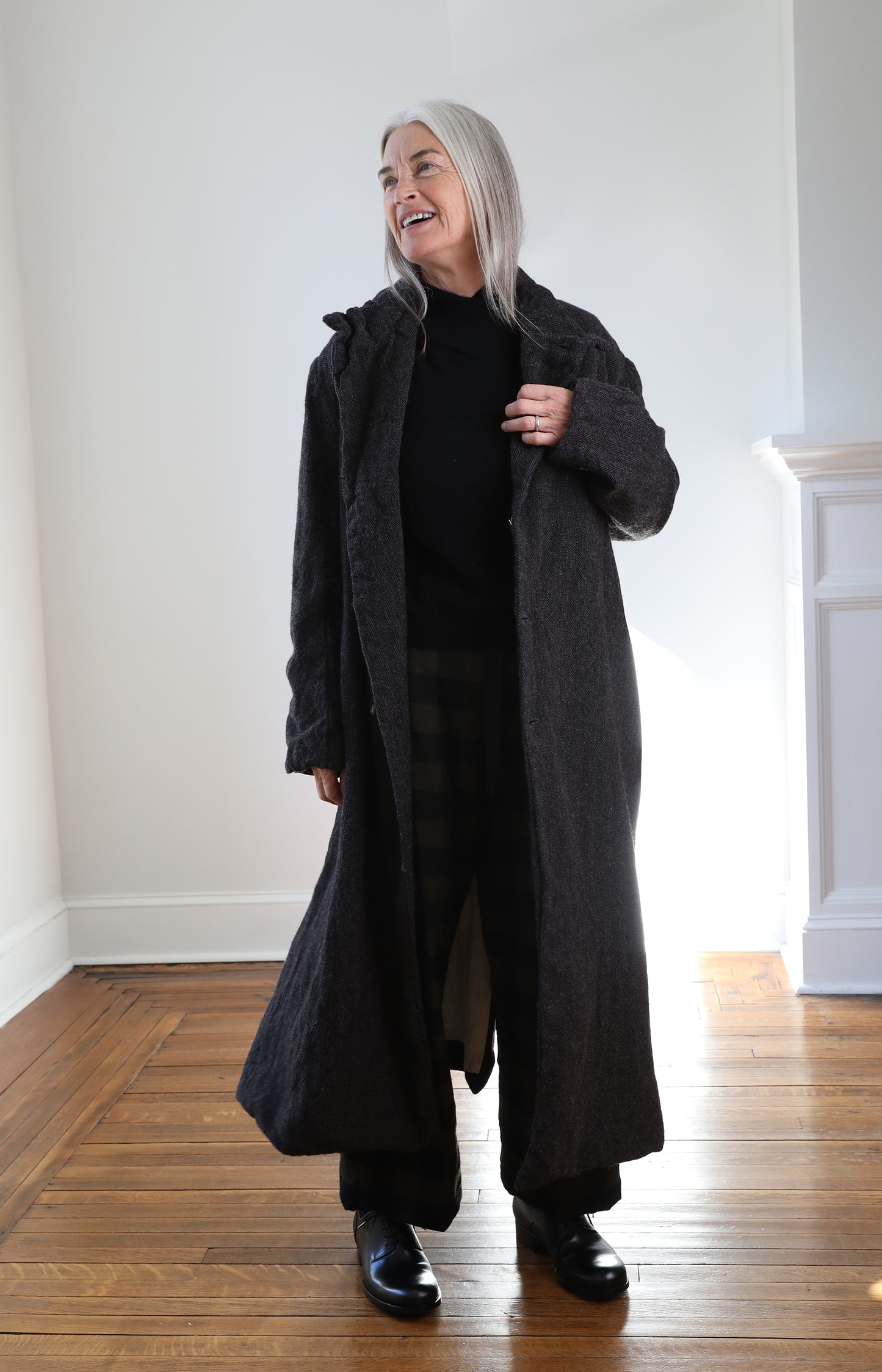 Herringbone Tweed Forest Coat