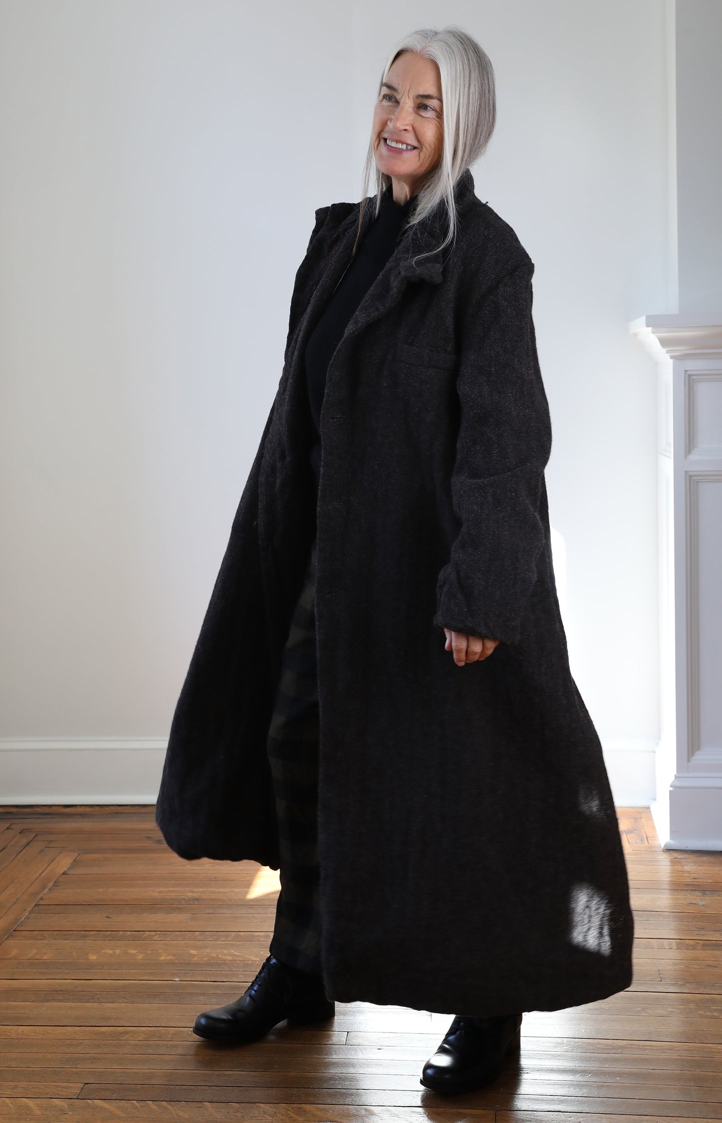 Herringbone Tweed Forest Coat