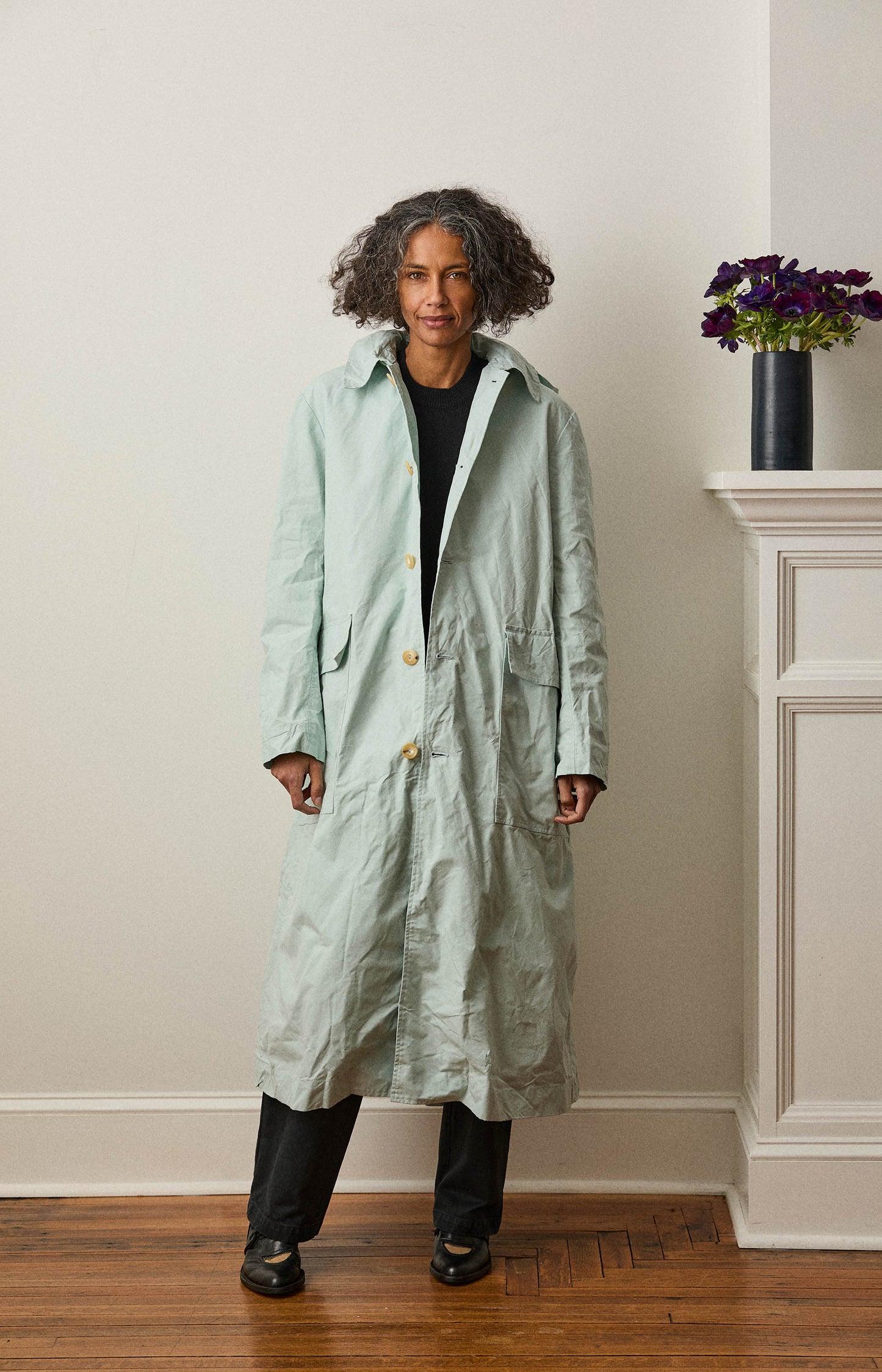 Waxed Cotton Aqua Rain Coat