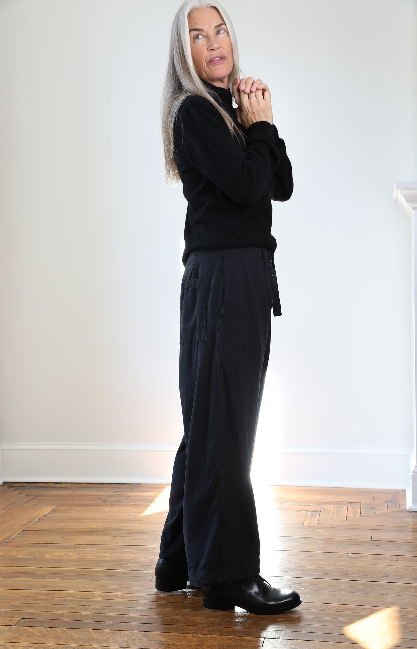 Black Silk Roving Pants