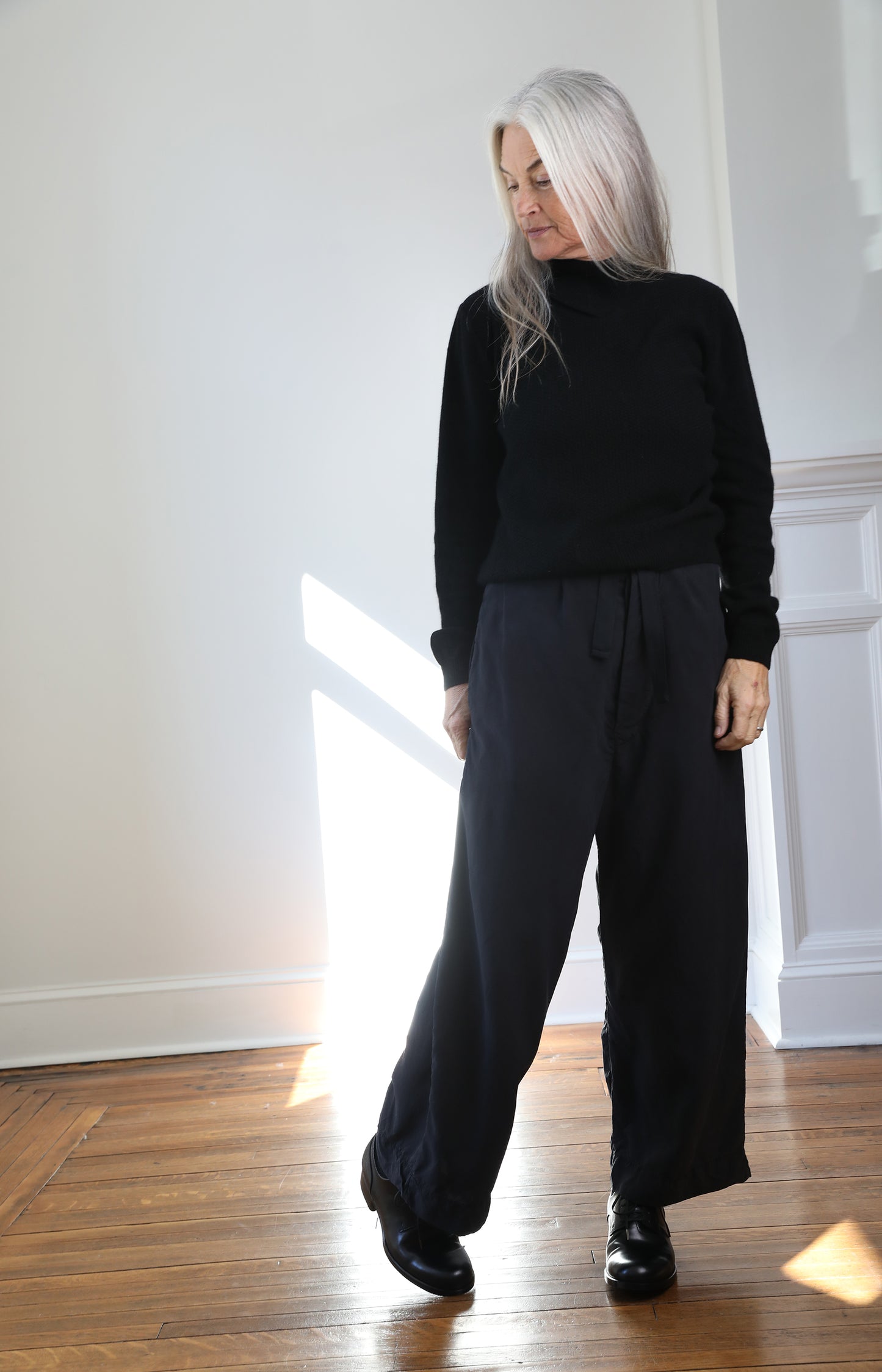 Black Silk Roving Pants