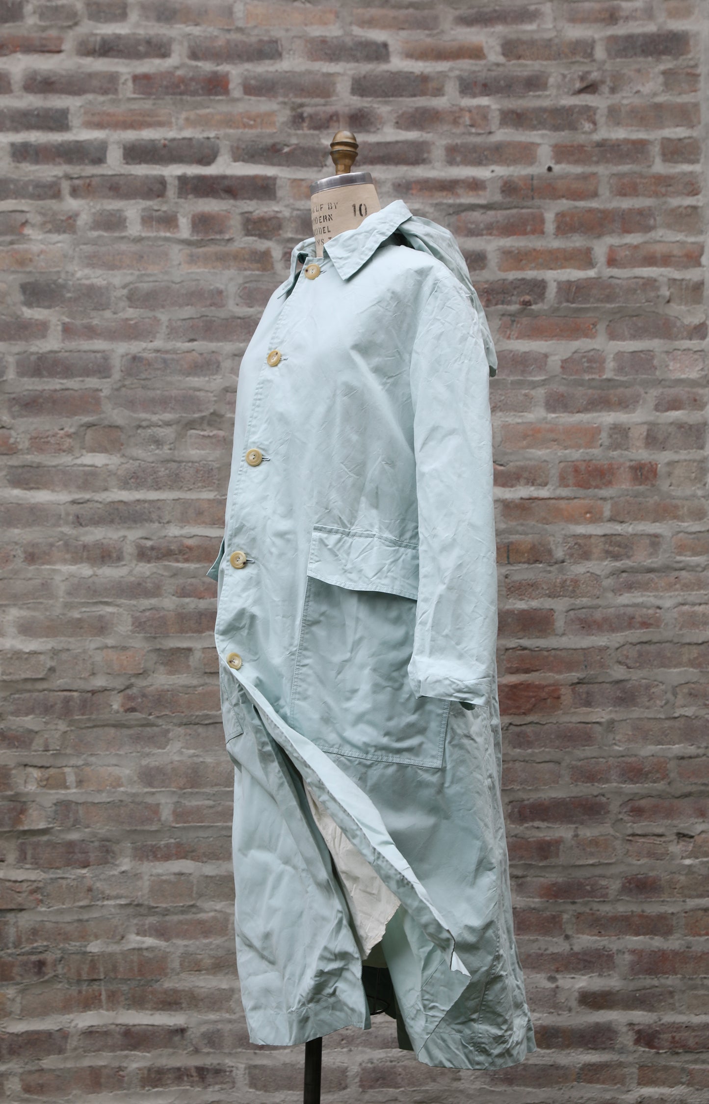 Waxed Cotton Aqua Rain Coat