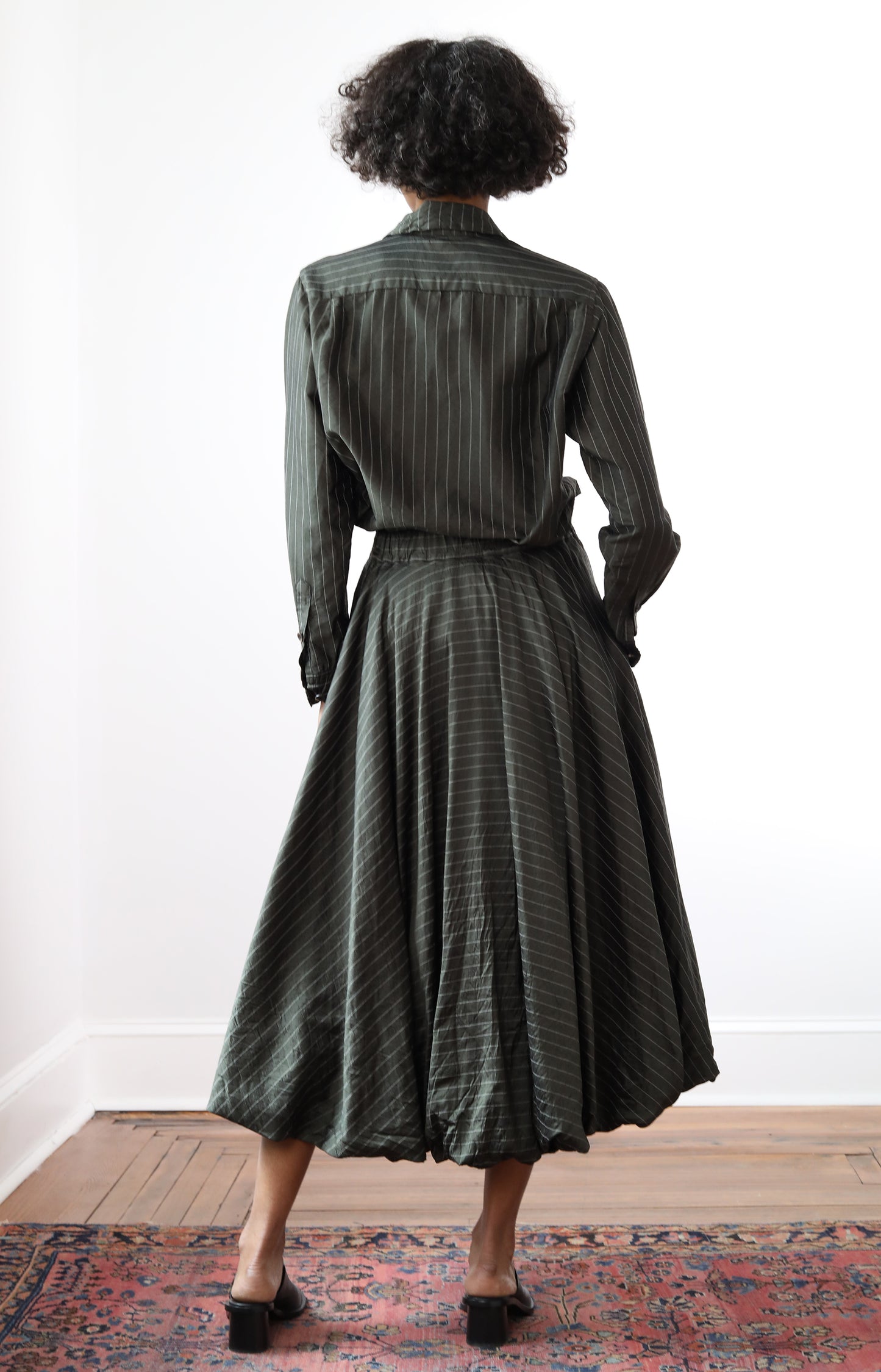 Silk Stripe Calla Skirt