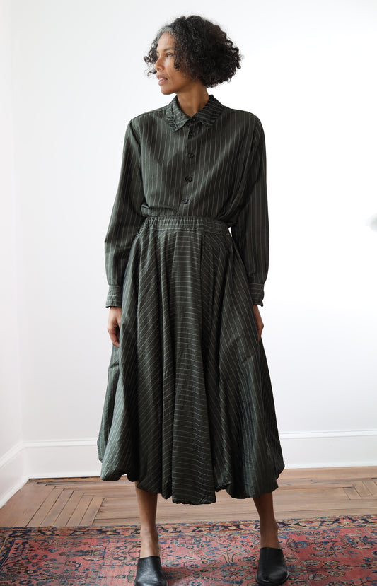 Silk Stripe Calla Skirt