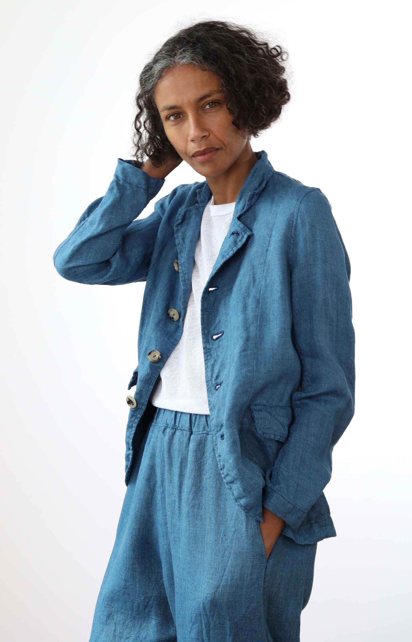 Herringbone Linen Cloud Jacket