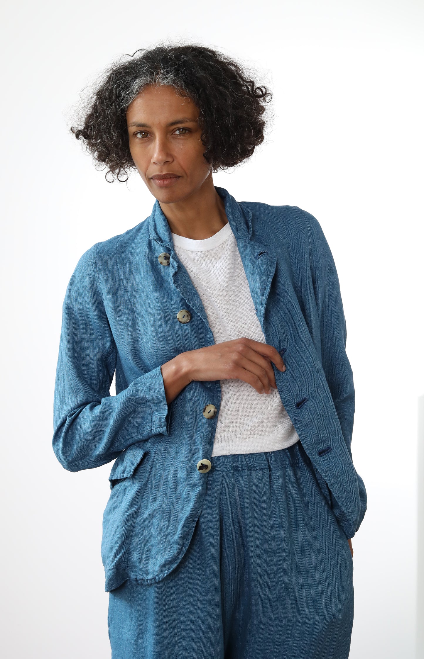 Herringbone Linen Cloud Jacket