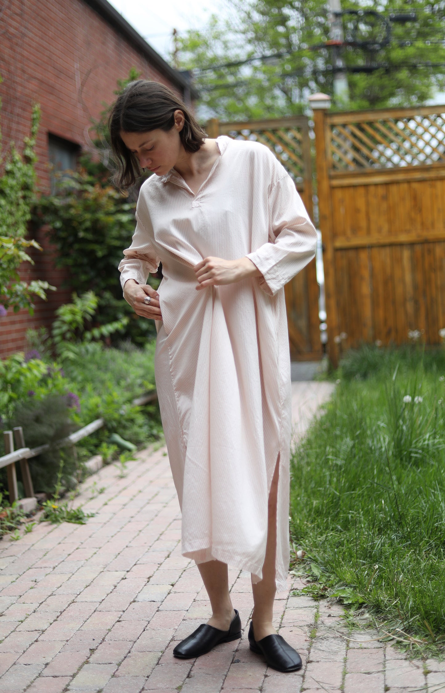 Camellia Silk & Cotton Tsubaki Dress