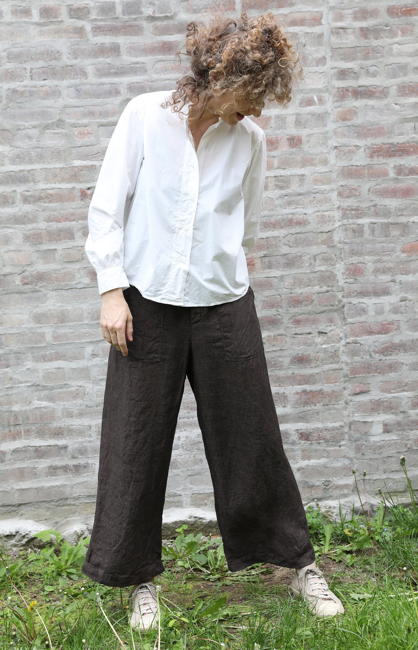 Dark Brown Linen Trousers