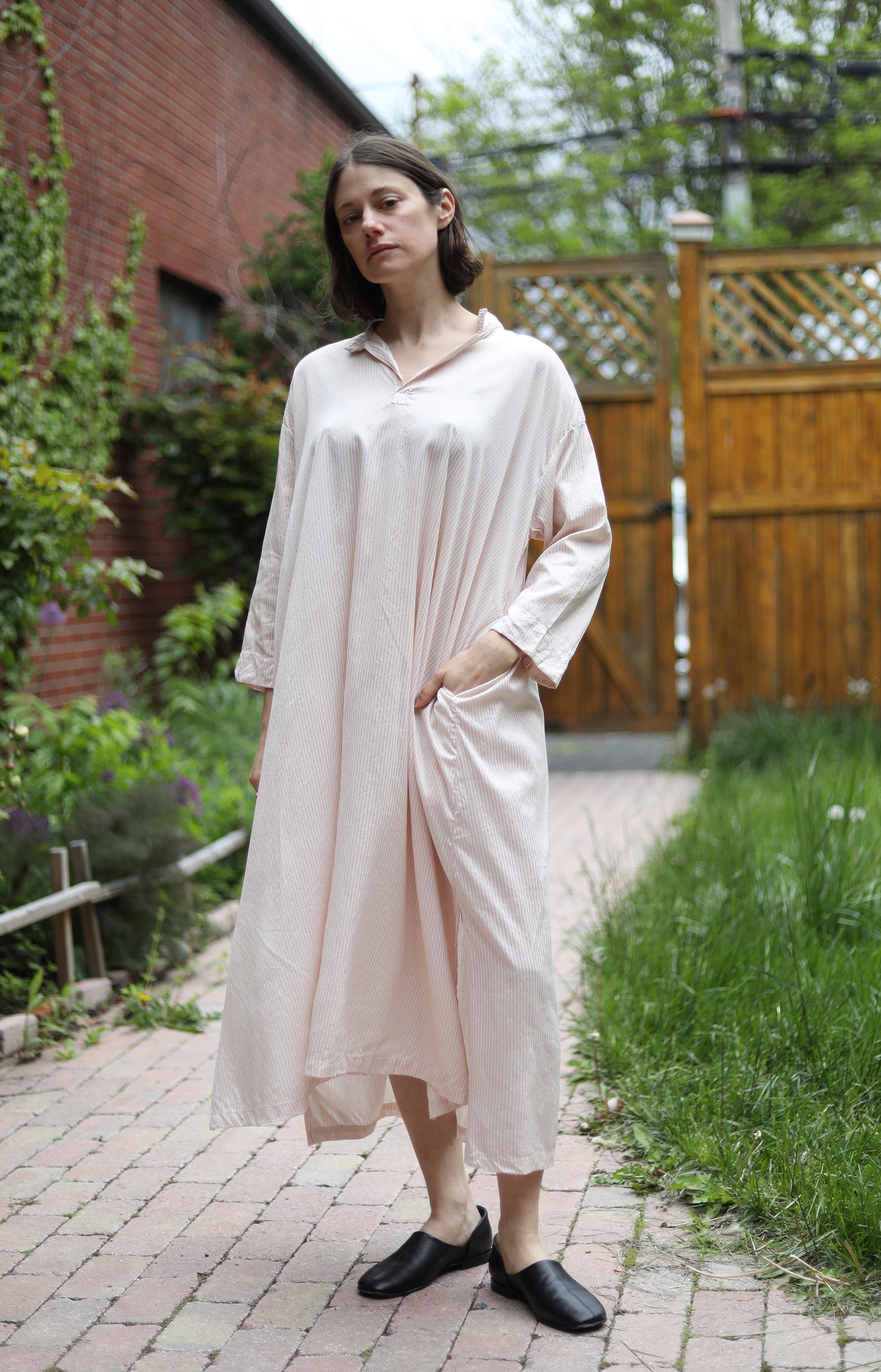 Camellia Silk & Cotton Tsubaki Dress