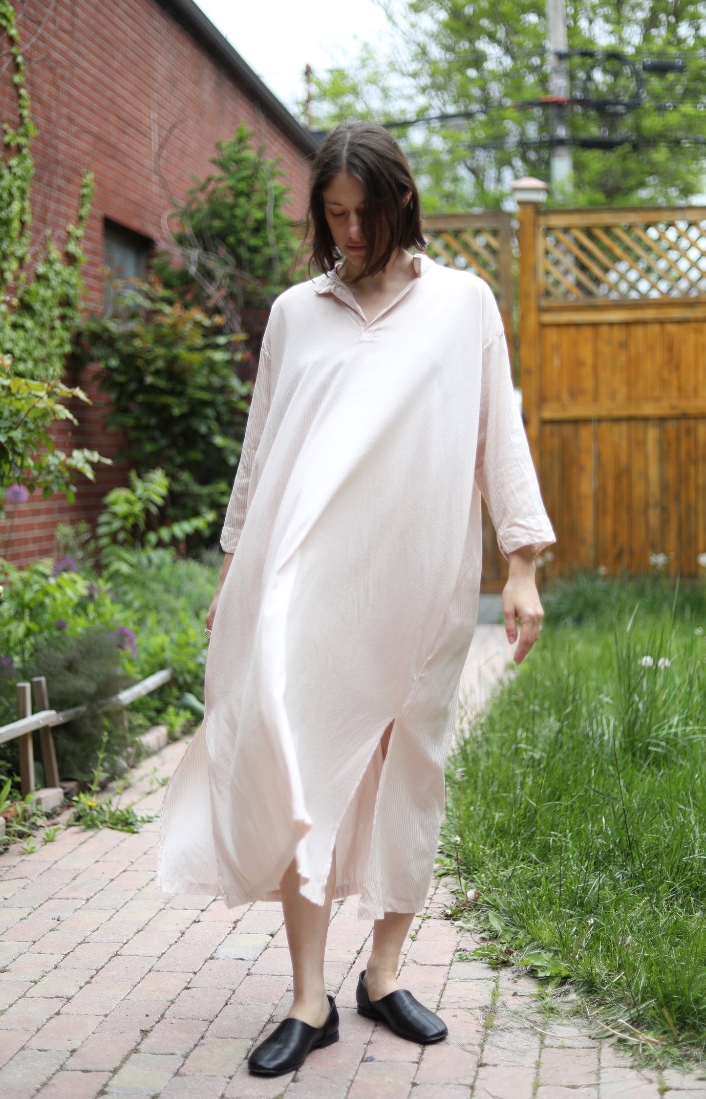 Camellia Silk & Cotton Tsubaki Dress