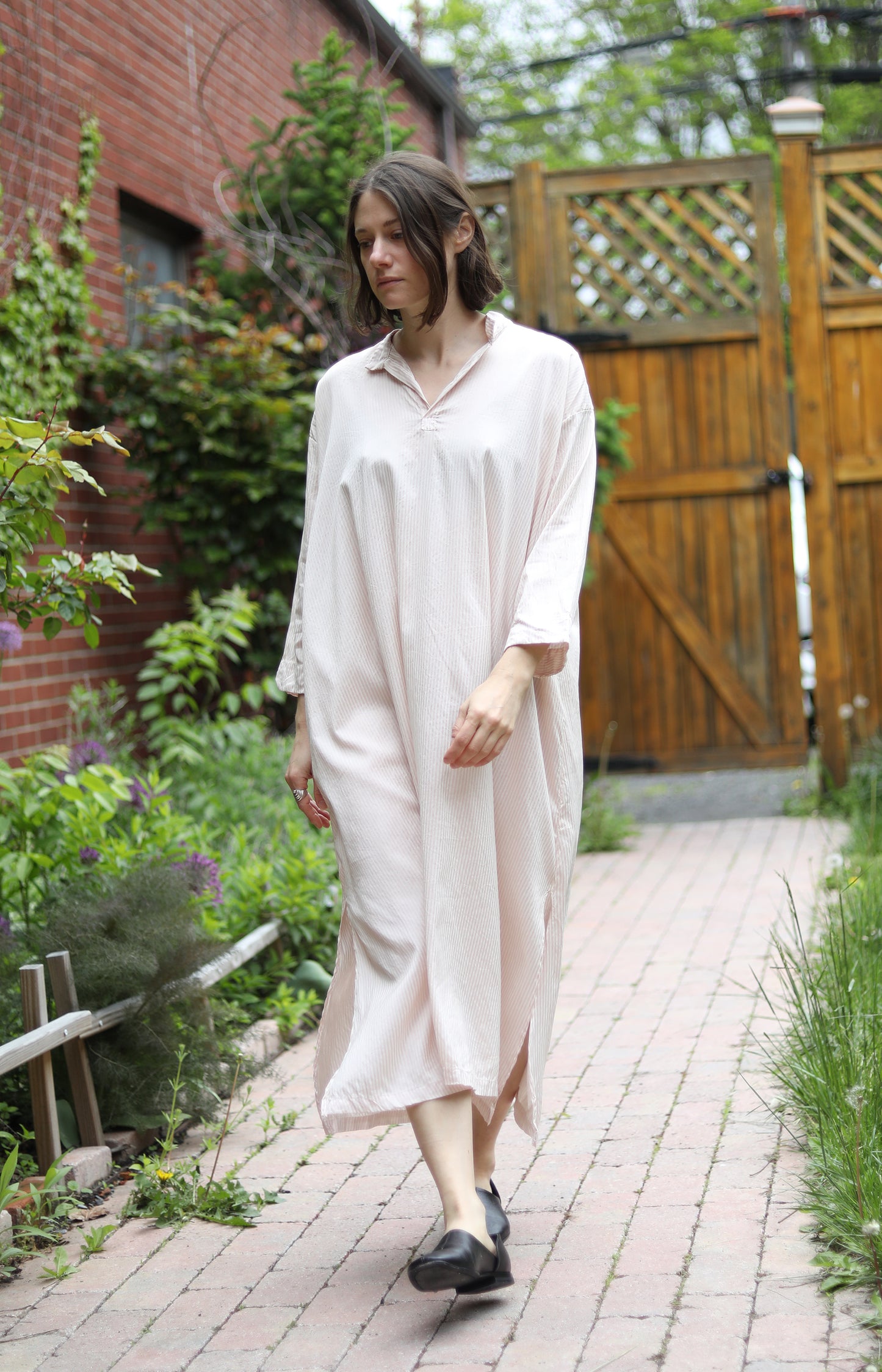 Camellia Silk & Cotton Tsubaki Dress
