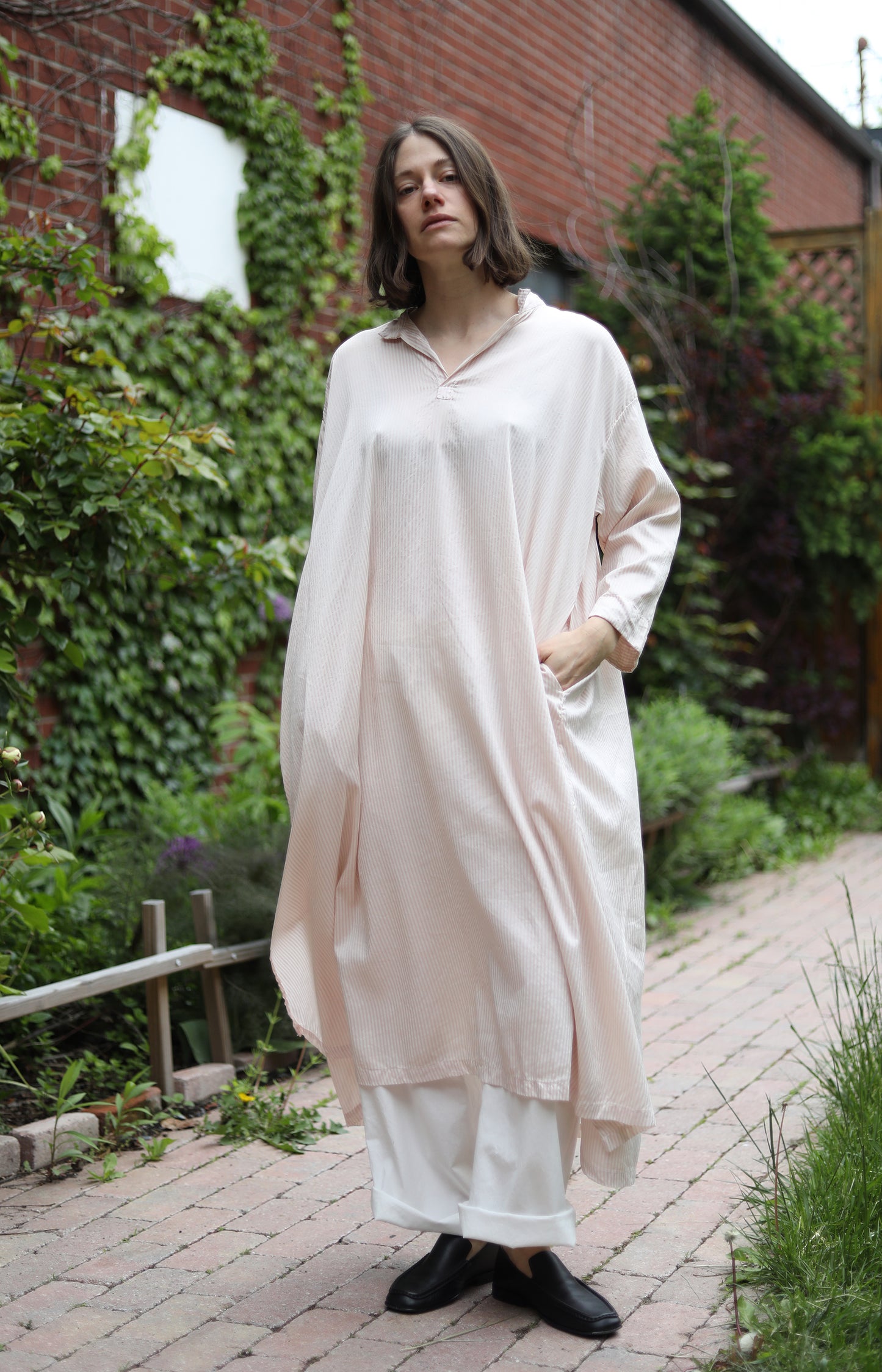 Camellia Silk & Cotton Tsubaki Dress