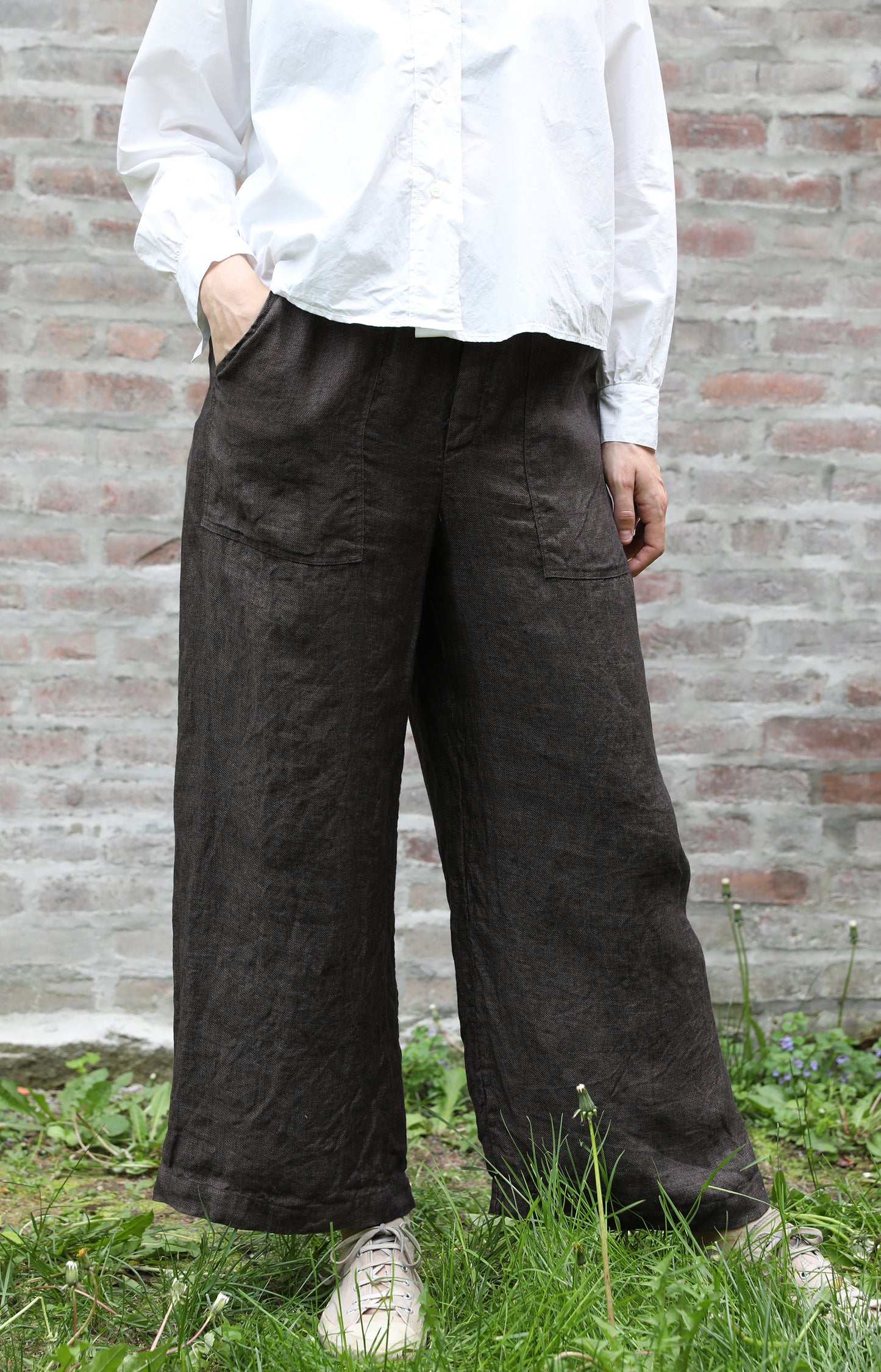Dark Brown Linen Trousers