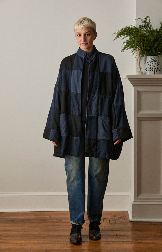 Indigo Patchwork Haori Jacket