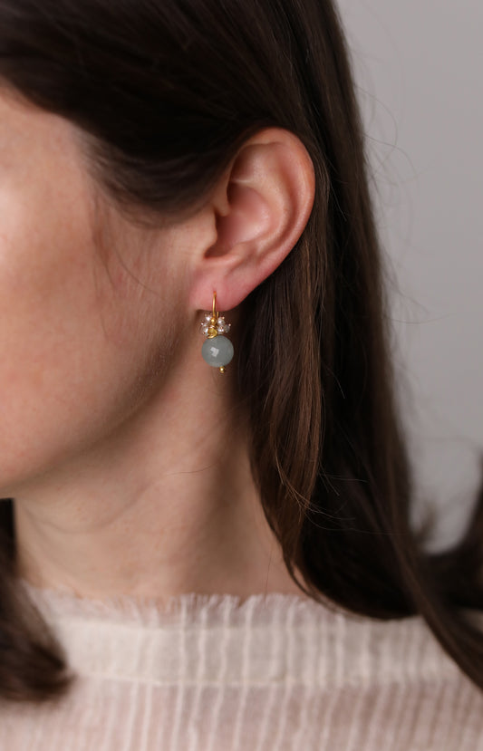 River Song Aquamarine Sky Fringe Earring