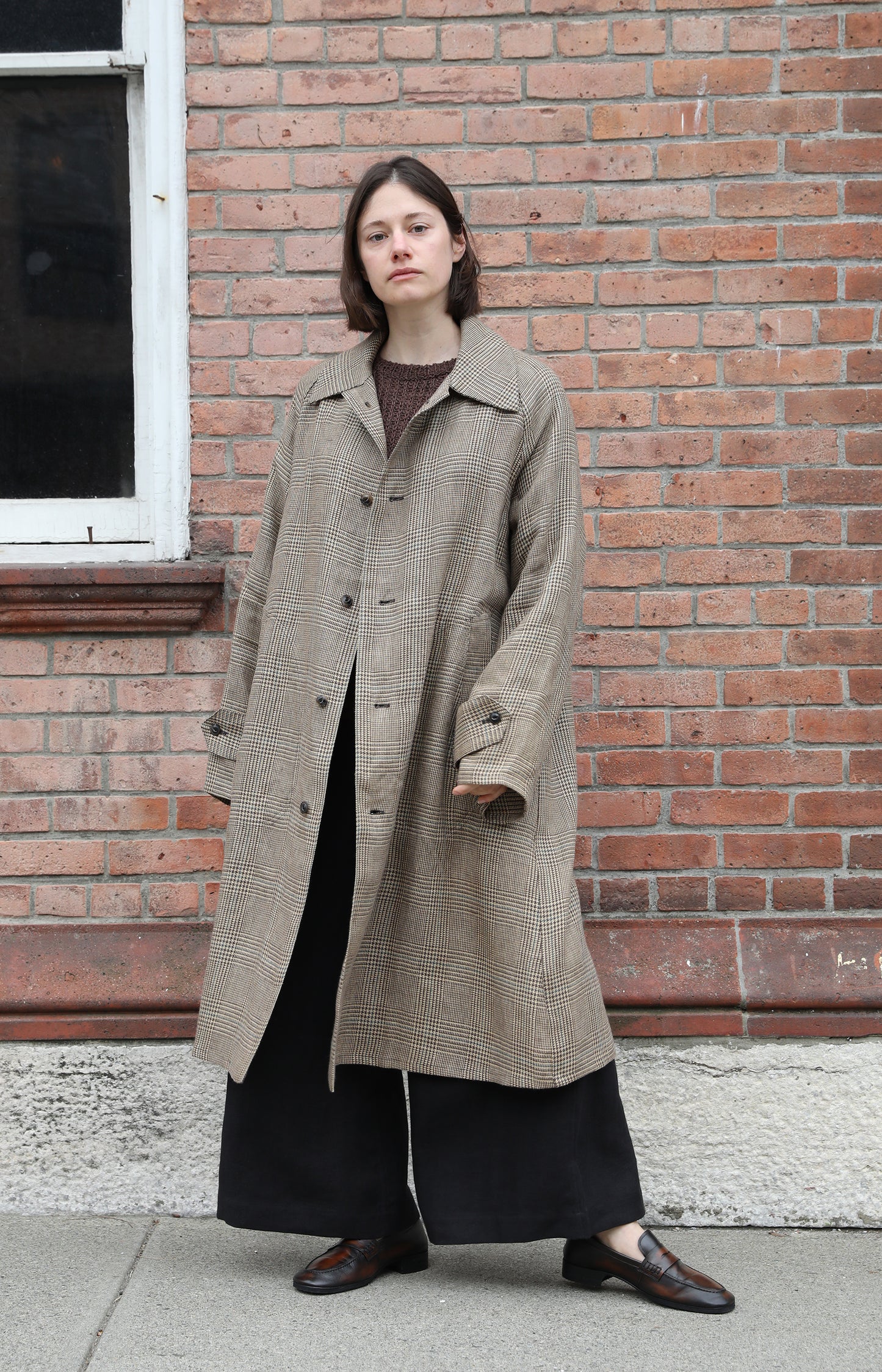 Tan Glen Check Glean Coat
