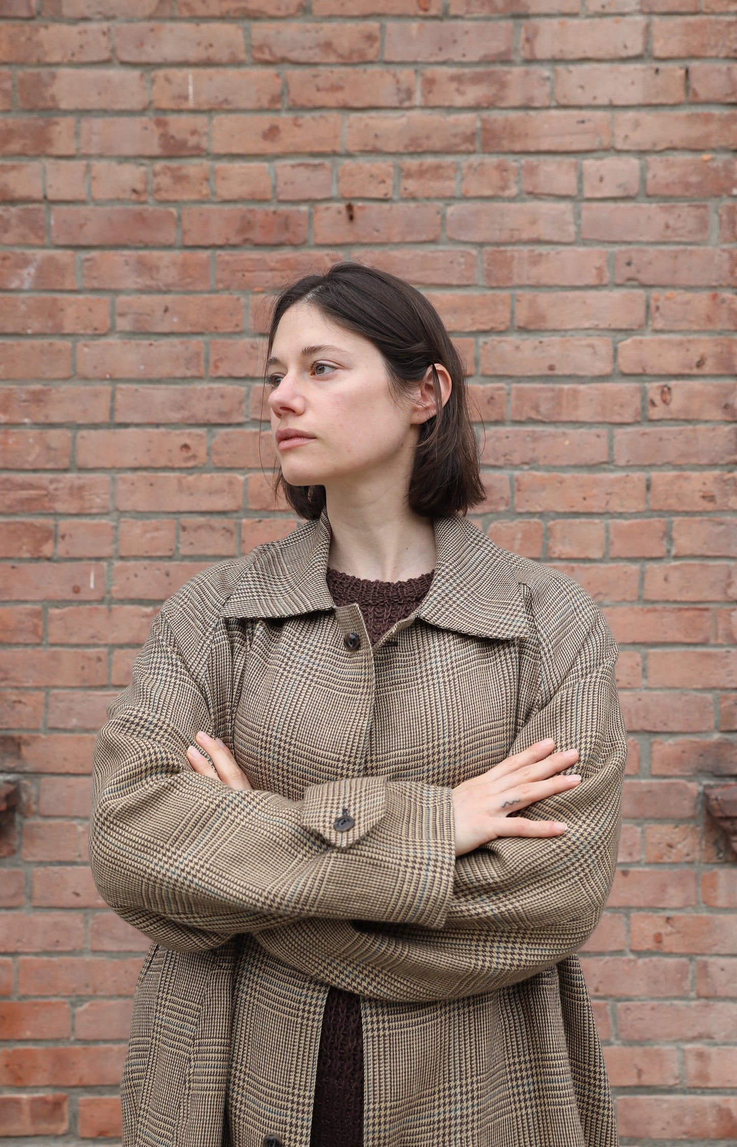 Tan Glen Check Glean Coat
