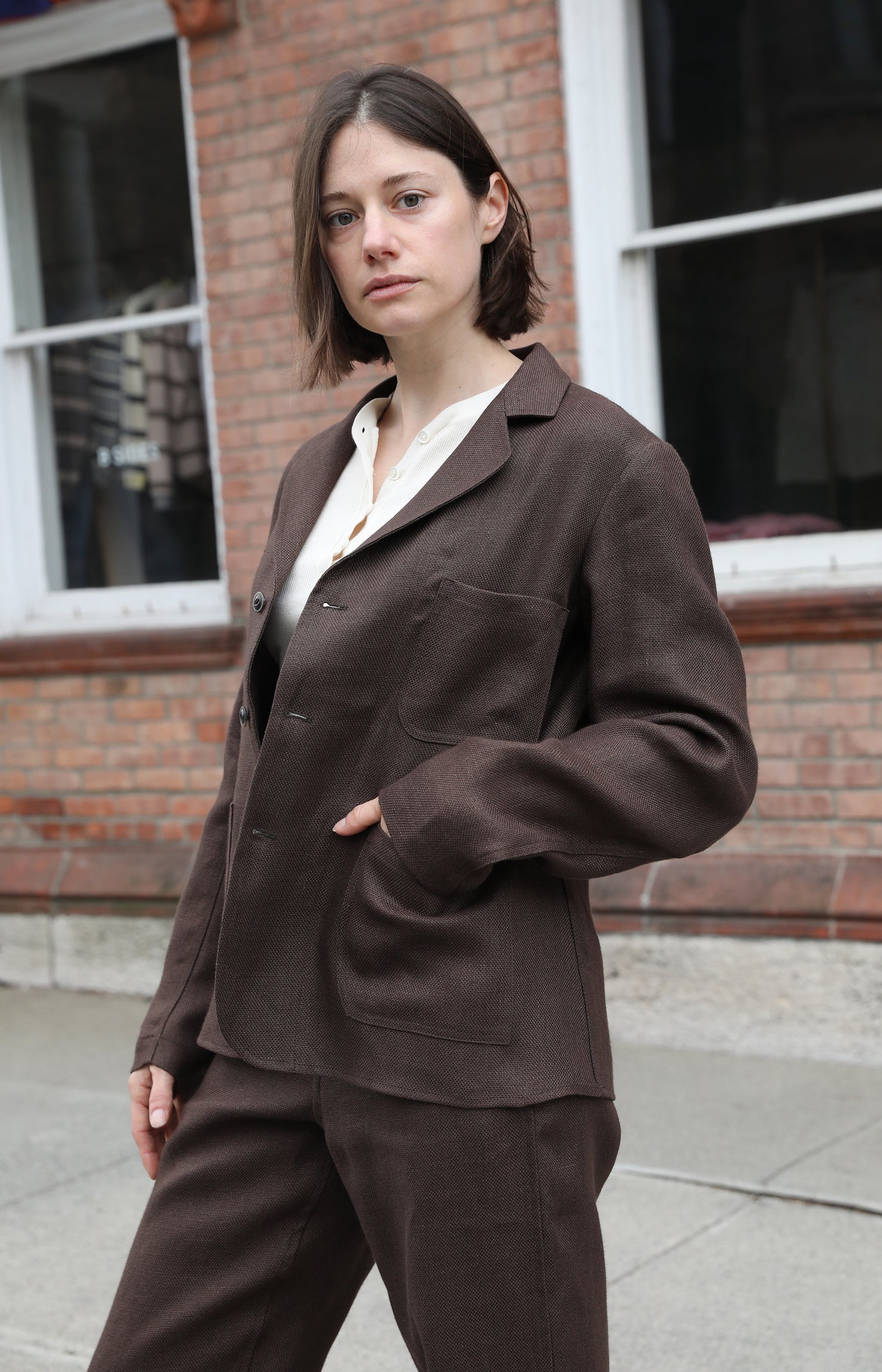 Brown Hopsack Workhorse Jacket