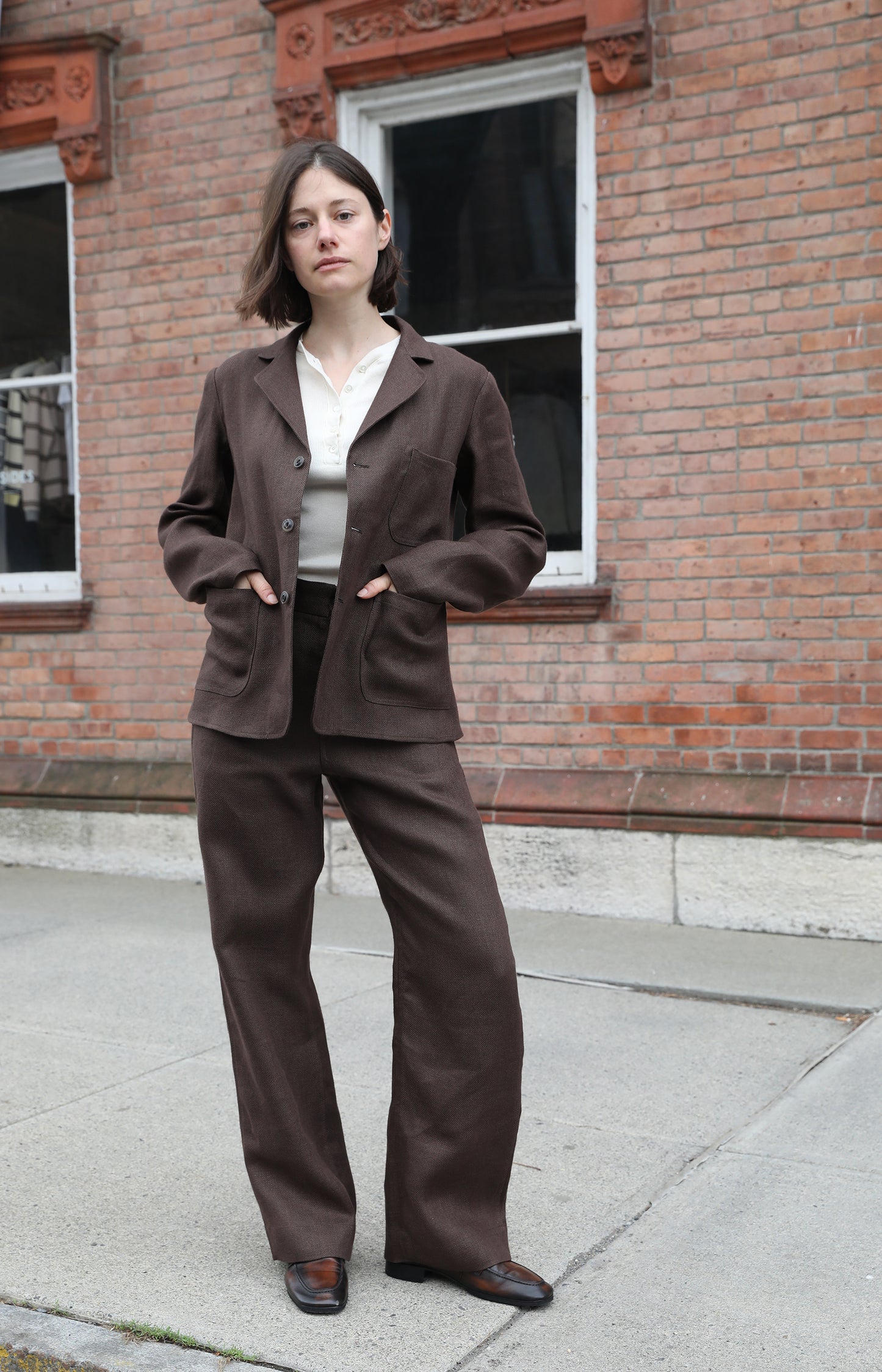 Brown Hopsack Workhorse Pant