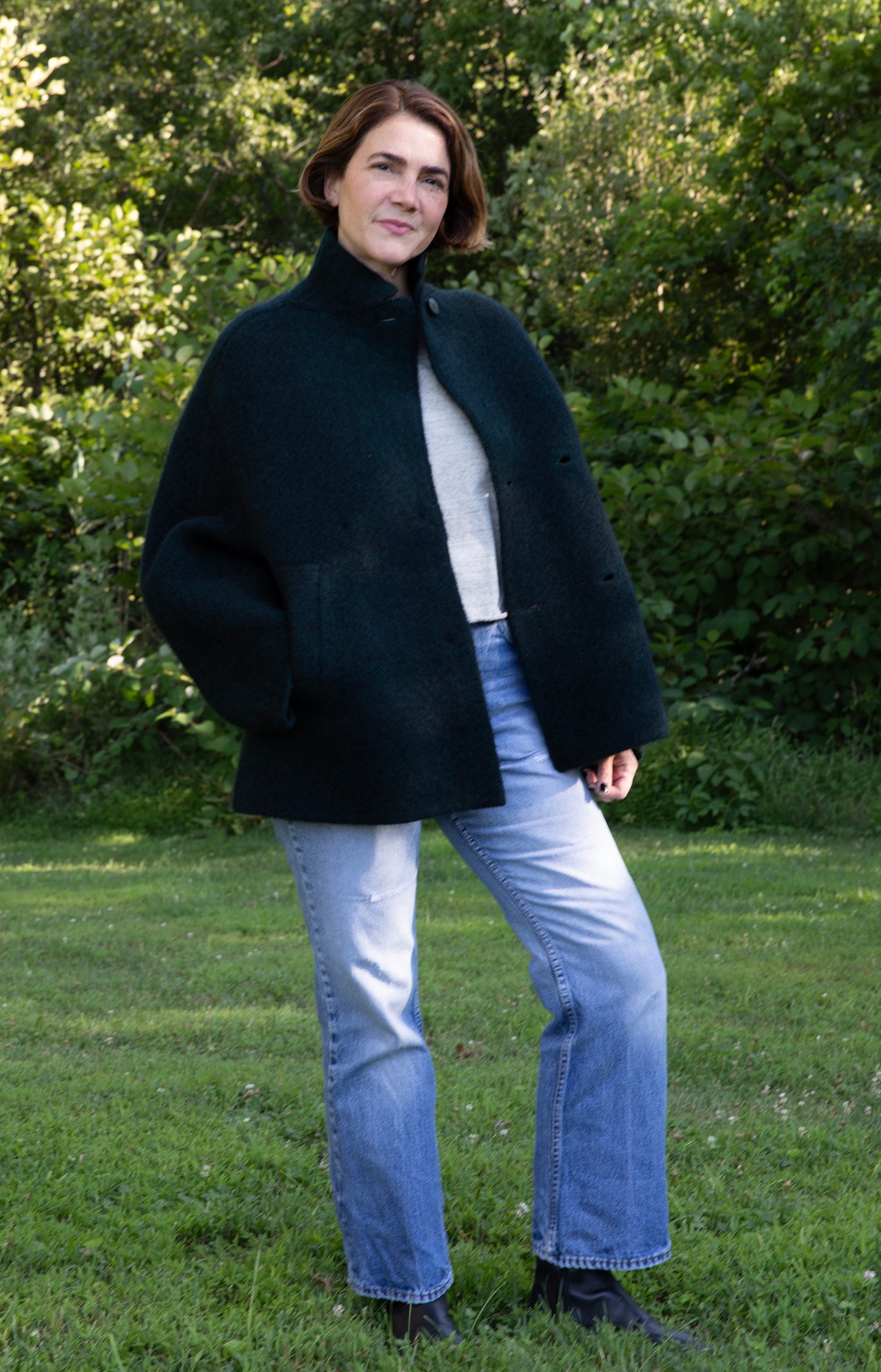 Dark Green Bob's Coat Jacket