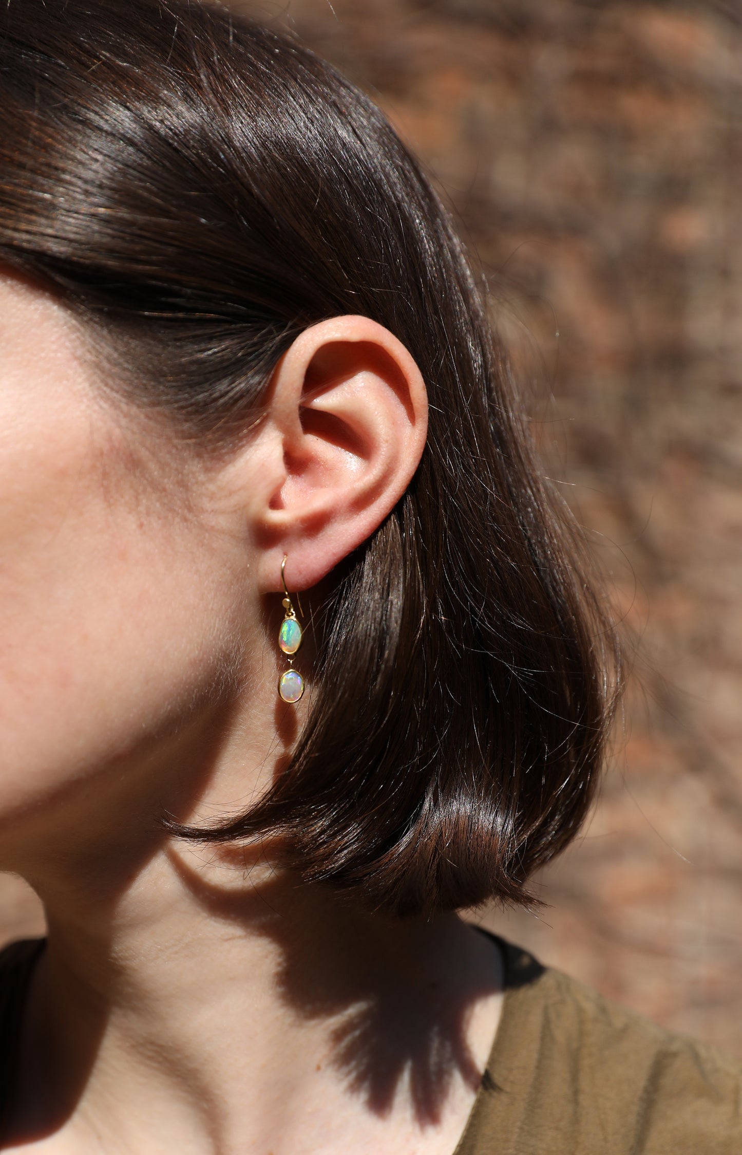 Double Drop Opal Earrings