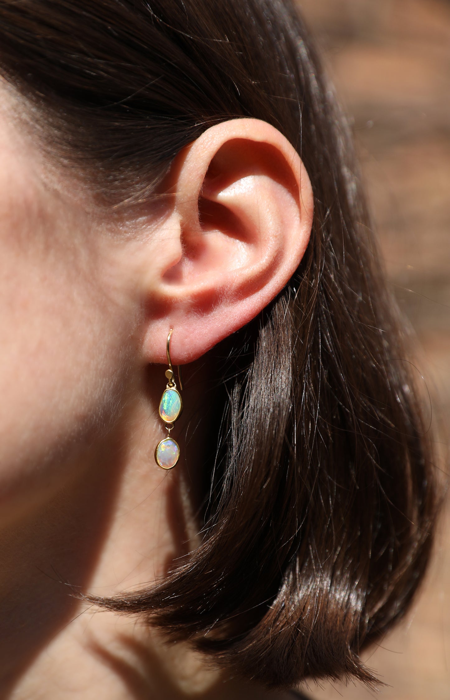 Double Drop Opal Earrings