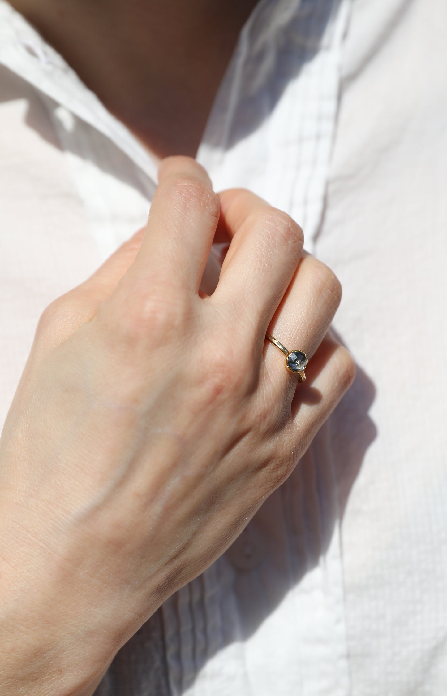Salt & Pepper Diamond Ring