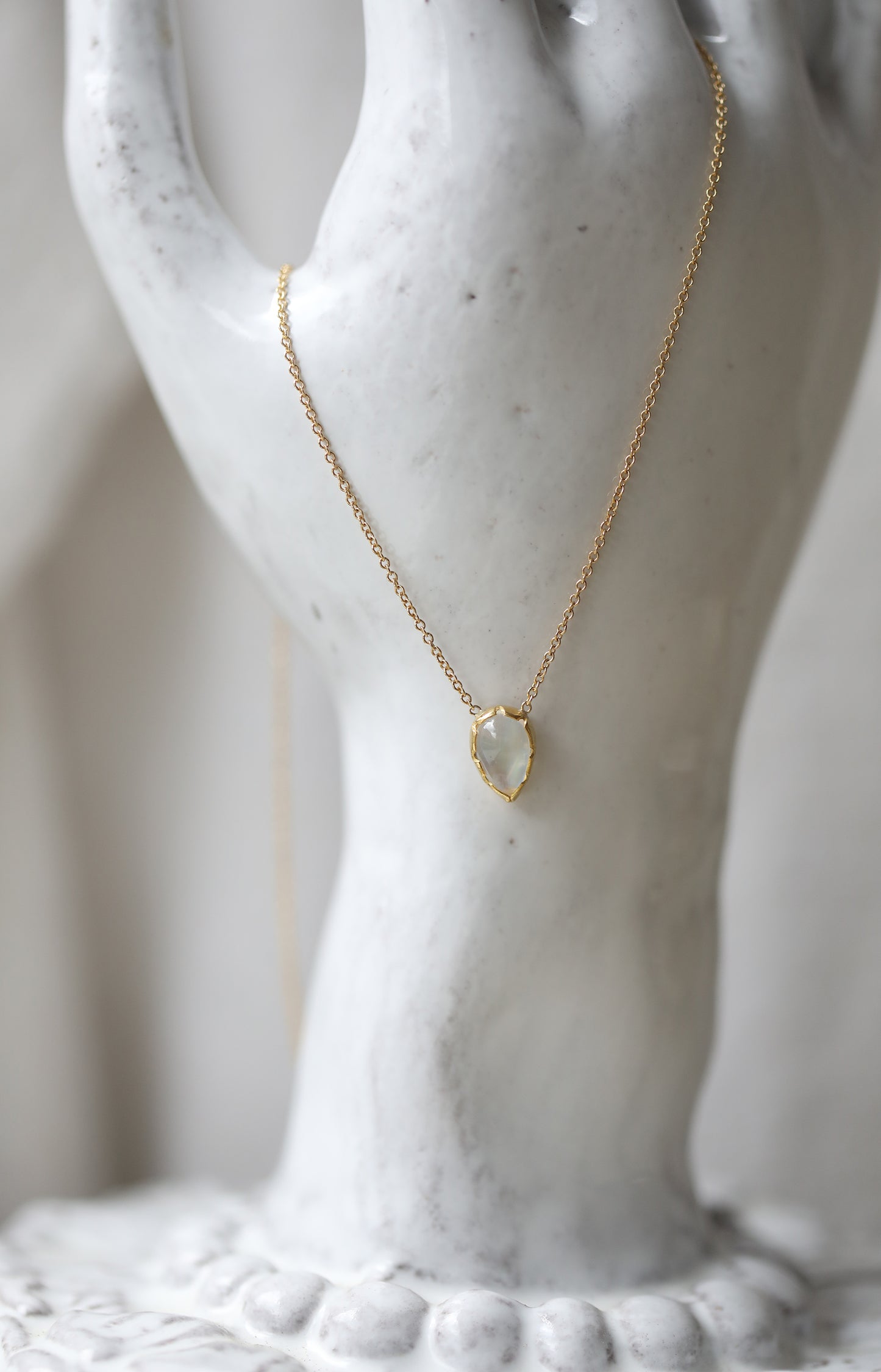 Moonstone Pear Necklace